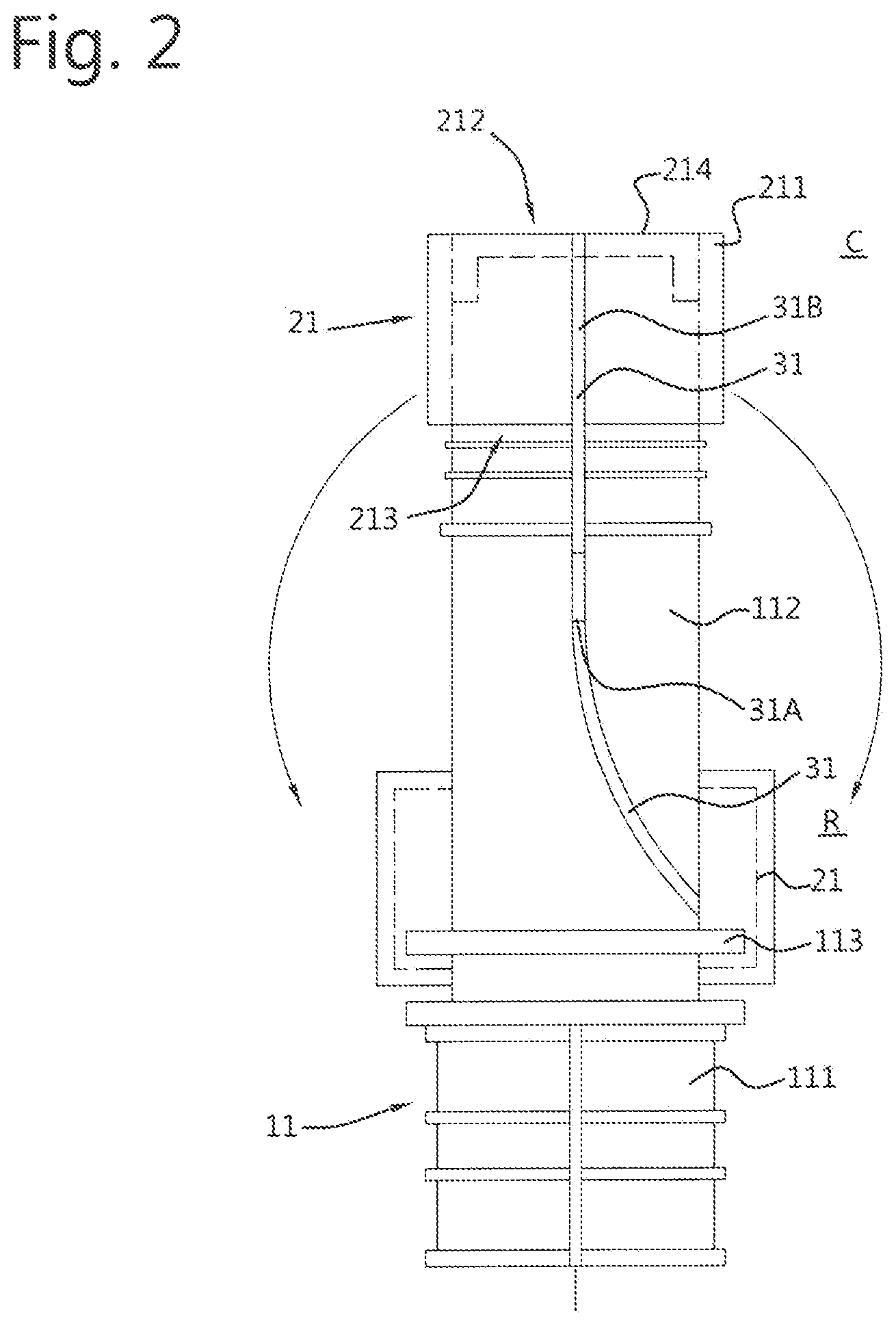Patent US12492048 Figure 2 – Spout-cap unit, pouch comprising such a spout-cap unit