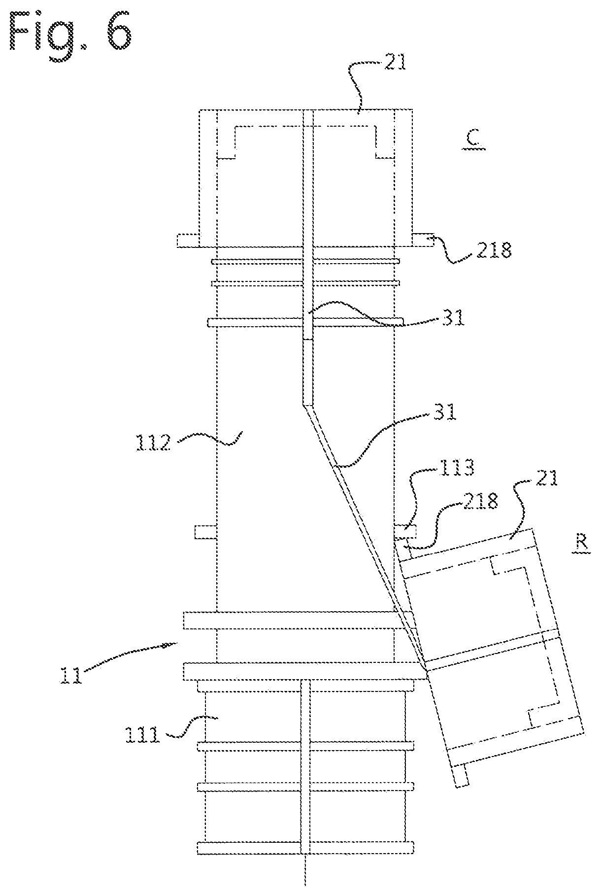 Patent US12492048 Figure 6 – Spout-cap unit, pouch comprising such a spout-cap unit
