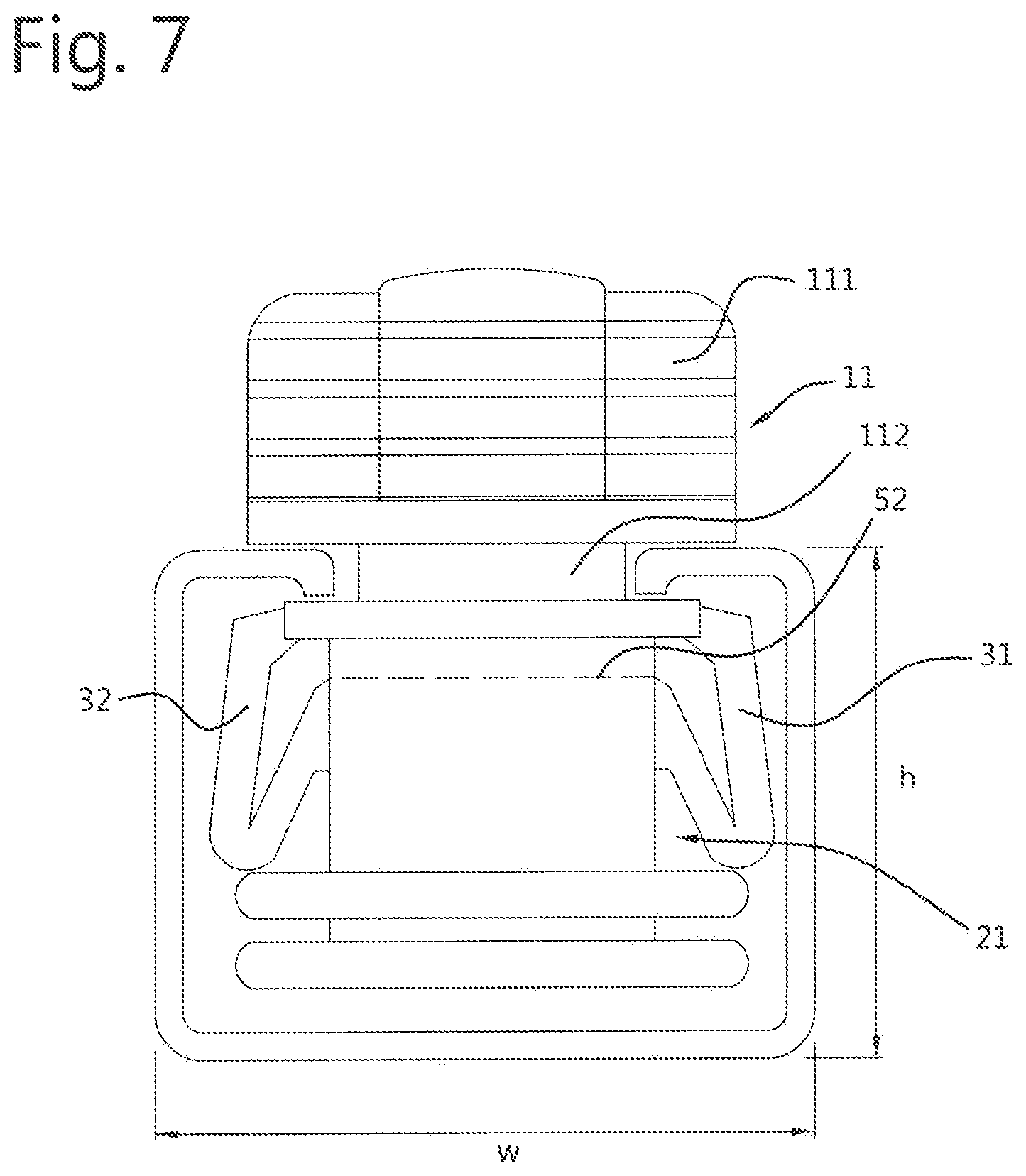Patent US12492048 Figure 7 – Spout-cap unit, pouch comprising such a spout-cap unit