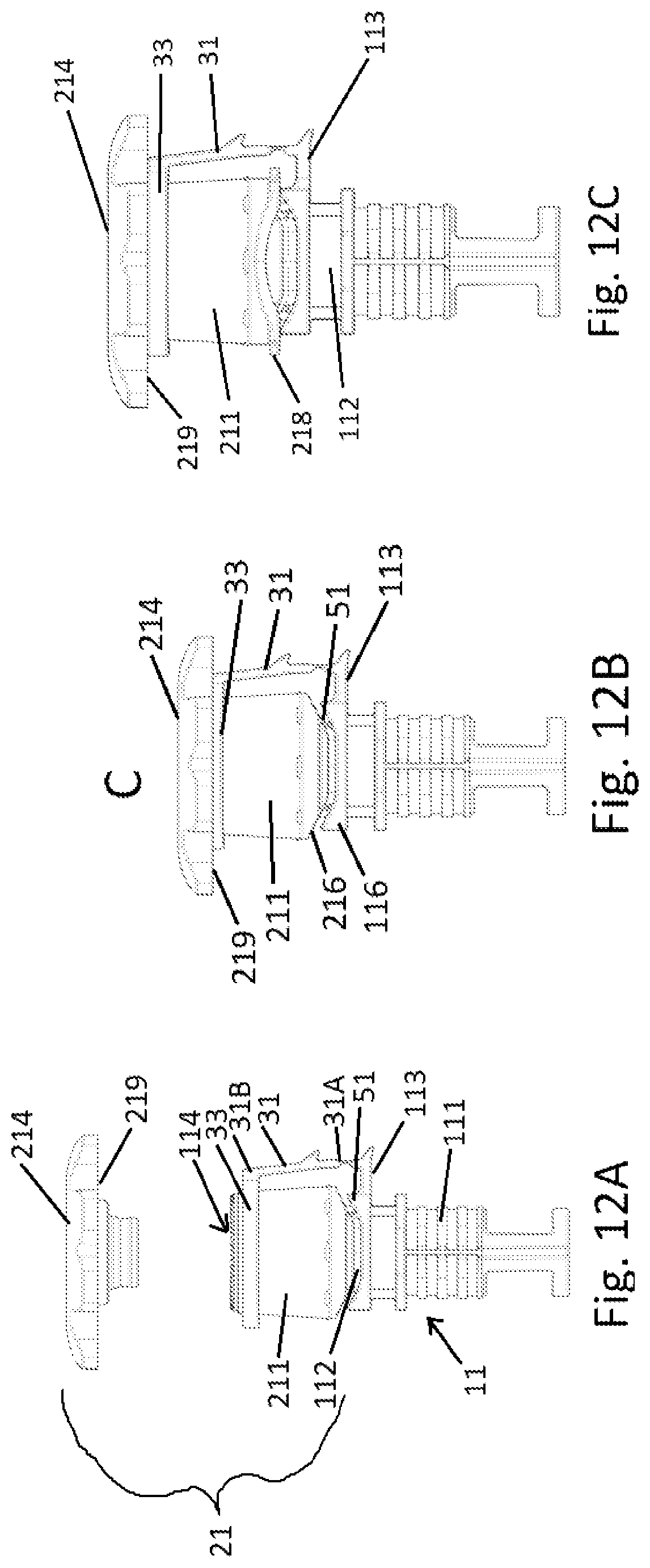 Patent US12492048 Figure 12 – Spout-cap unit, pouch comprising such a spout-cap unit