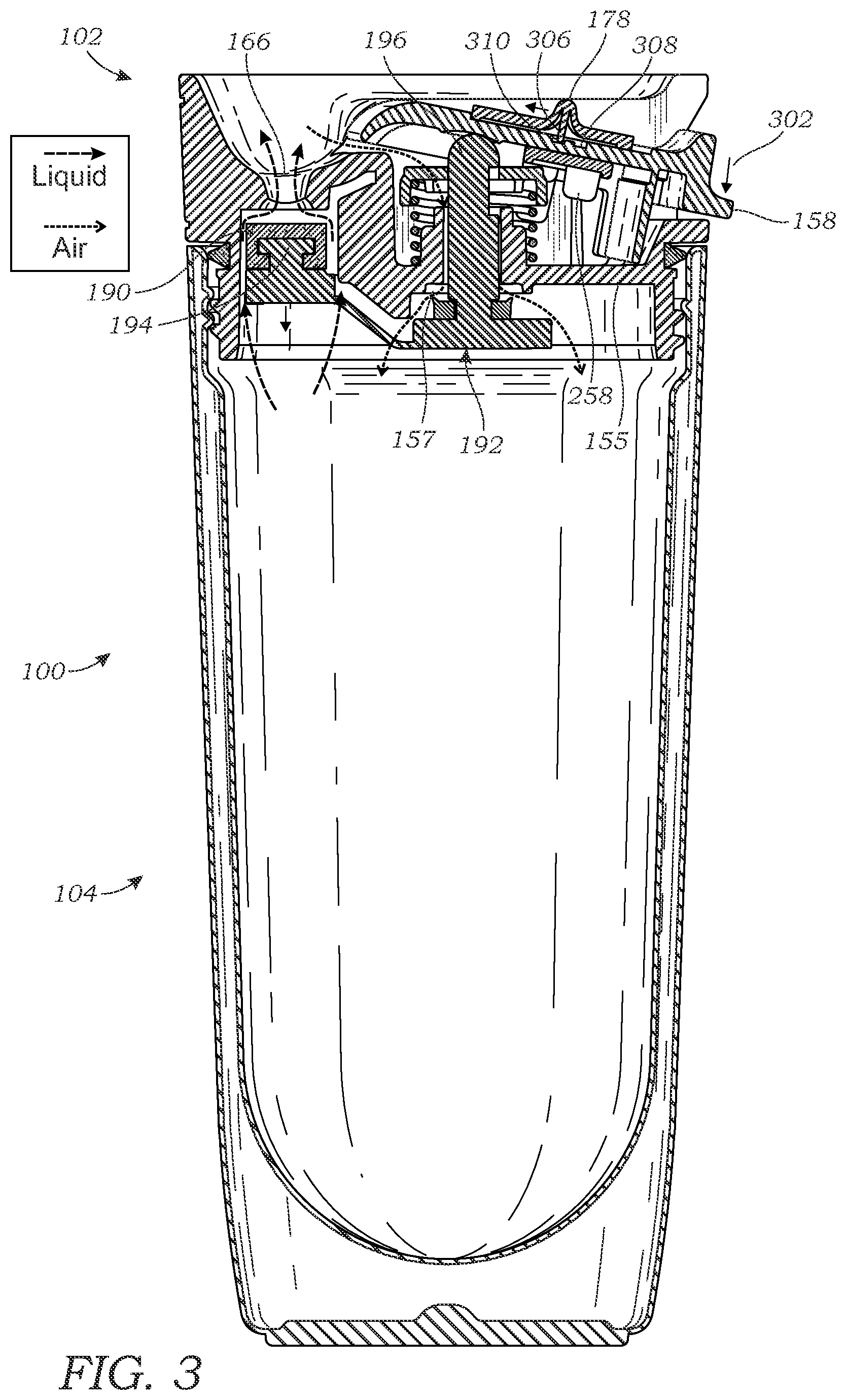 Patent US12492049 Figure 3 – Assemblies for drinking and related methods