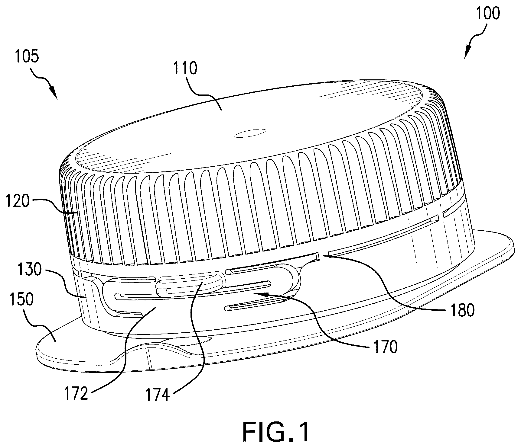 Patent US12492052 — Tethered cap and spout — Figure 1