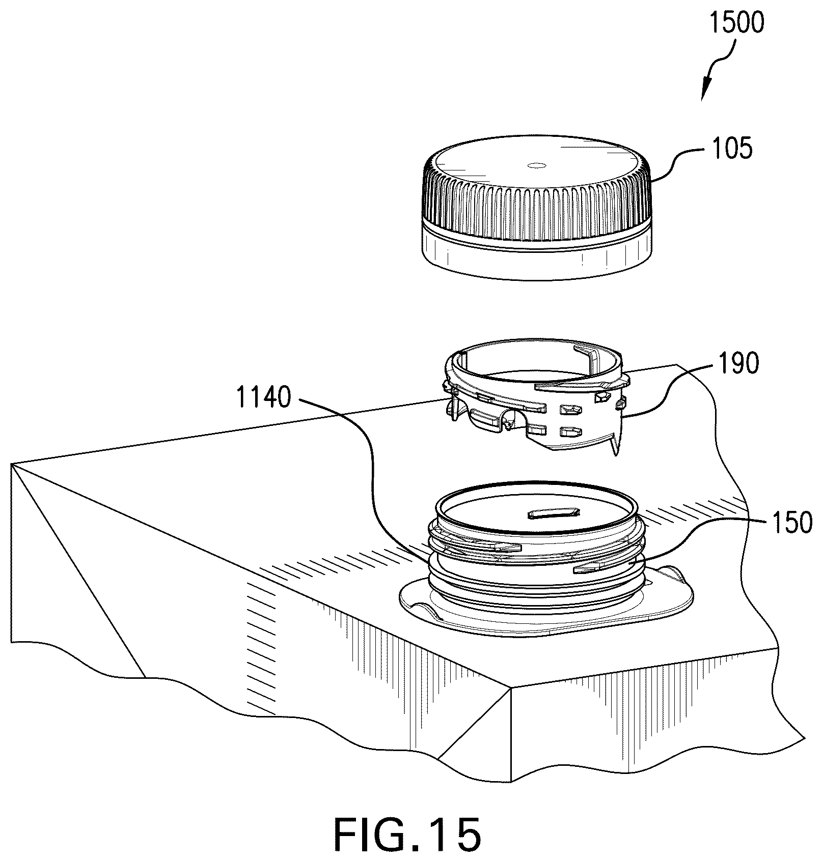 Patent US12492052 Figure 16 – Tethered cap and spout