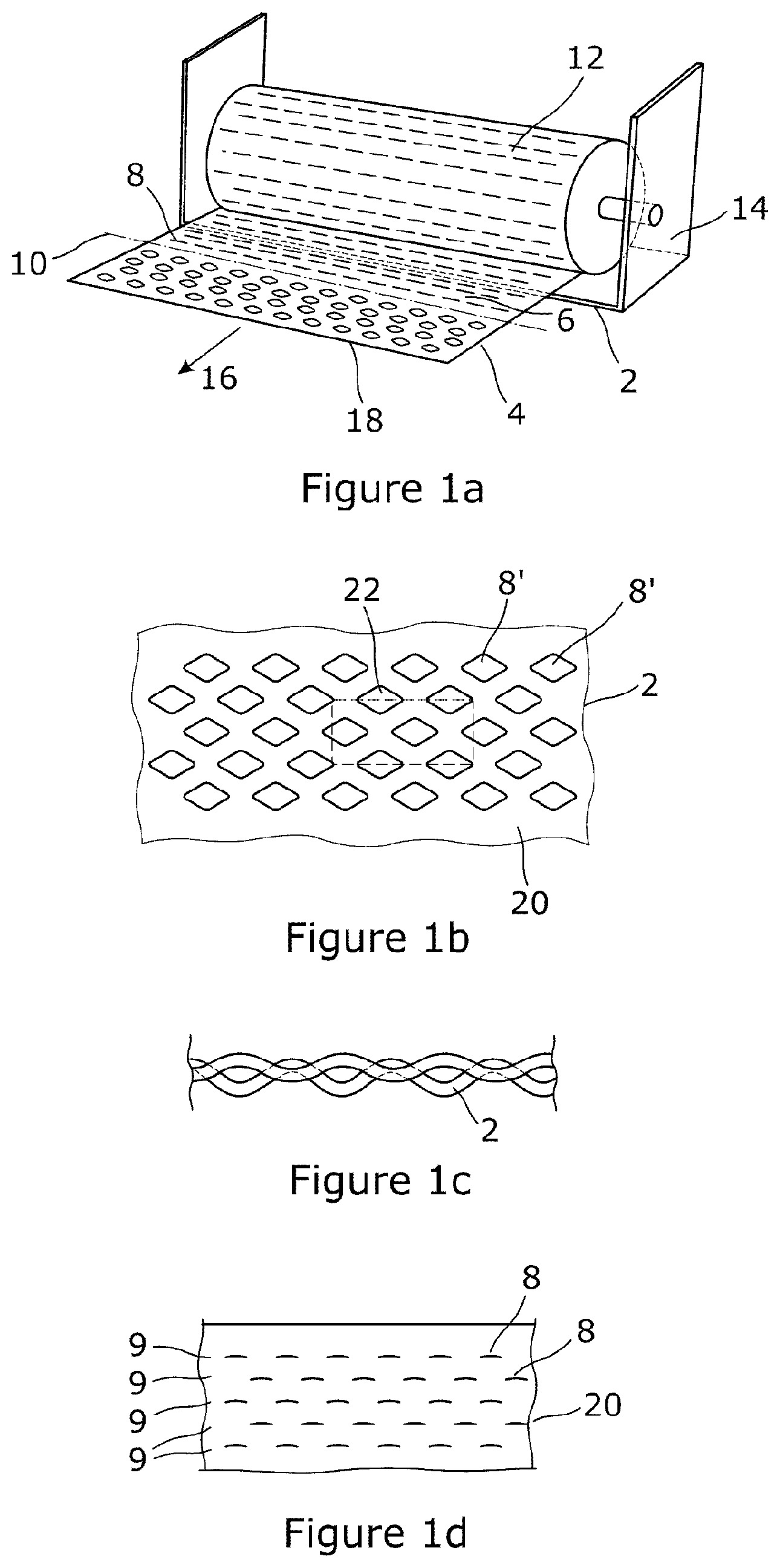 Patent US12492059 Figure 1 – Packaging material
