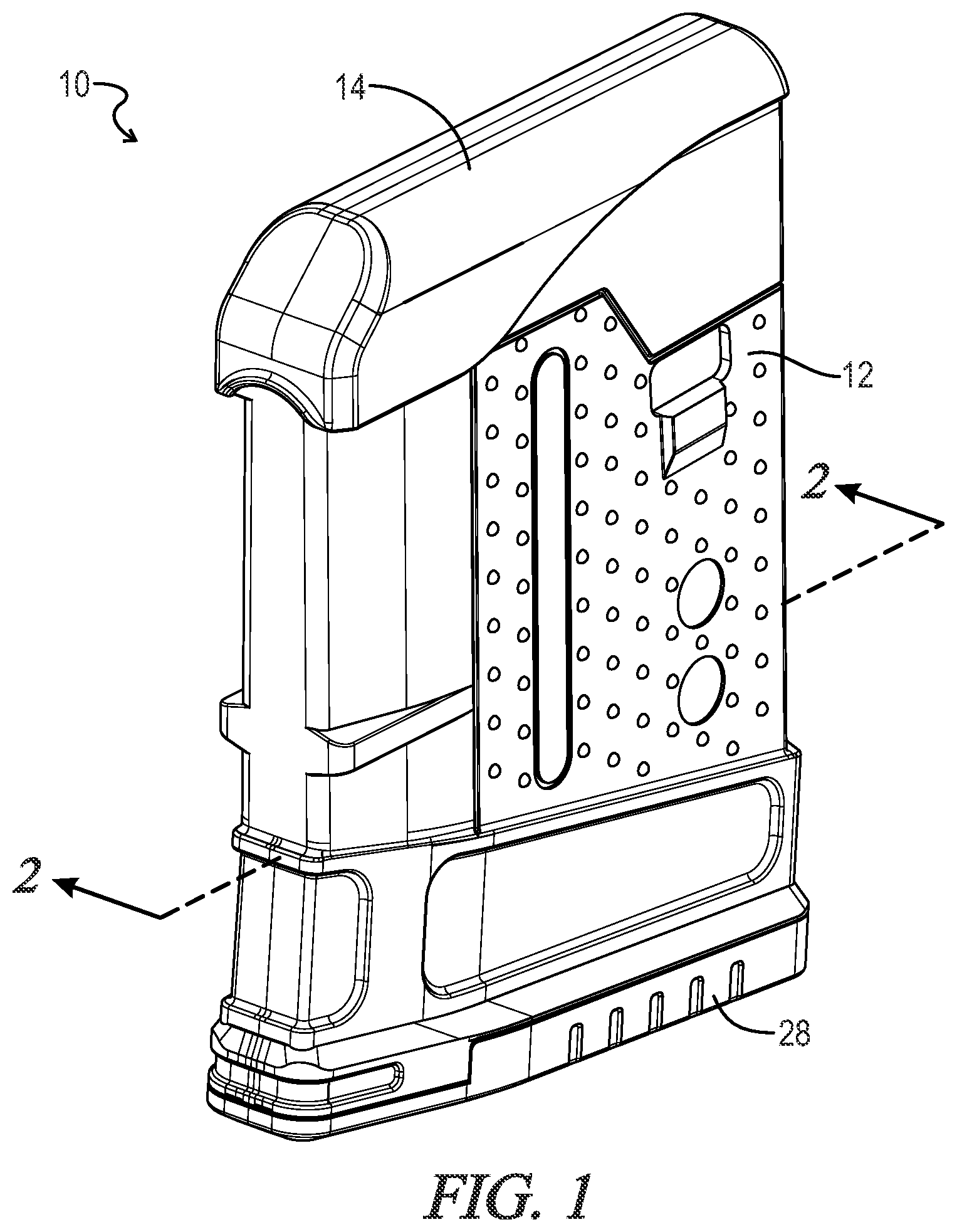 Patent US12492065 Figure 1 – Portable humidor