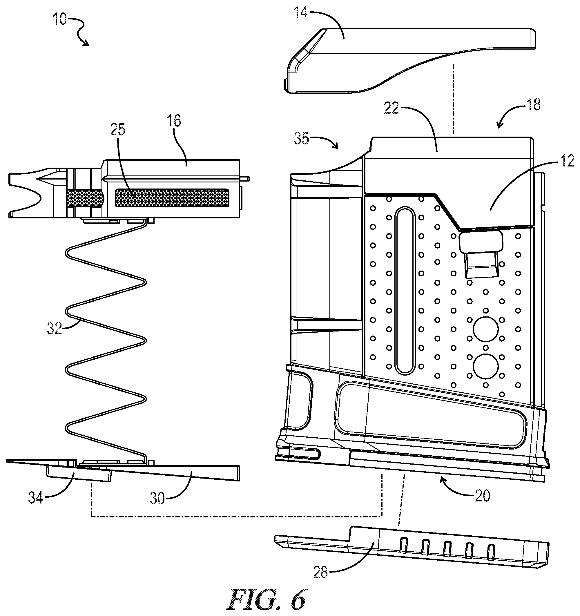 Patent US12492065 Figure 5 – Portable humidor