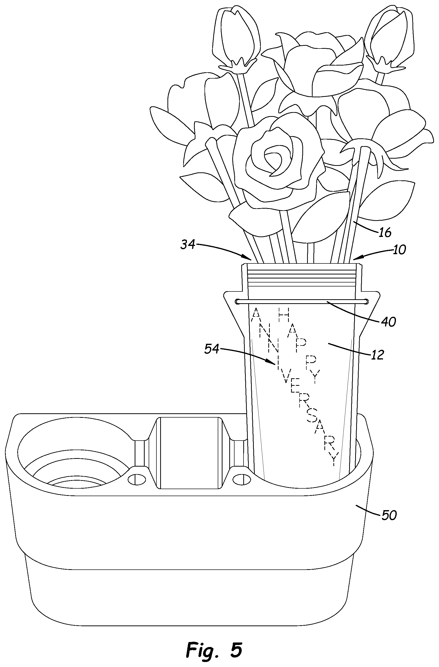 Patent US12492068 Figure 3 – Flower hydrating transport pouch device
