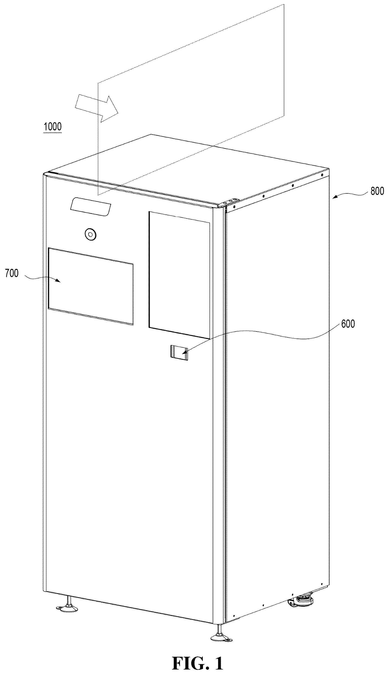 Patent US12492070 Figure 1 – Apparatus for collecting container