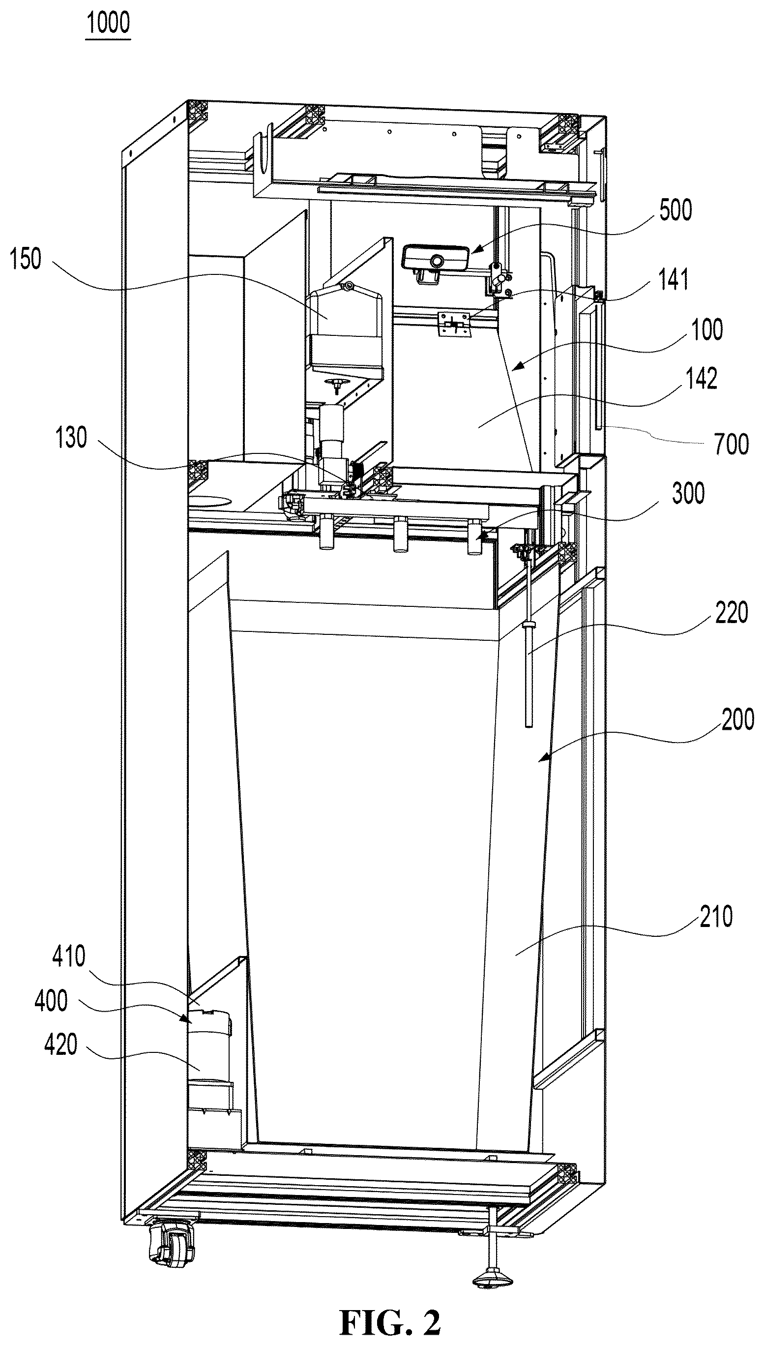 Patent US12492070 Figure 2 – Apparatus for collecting container