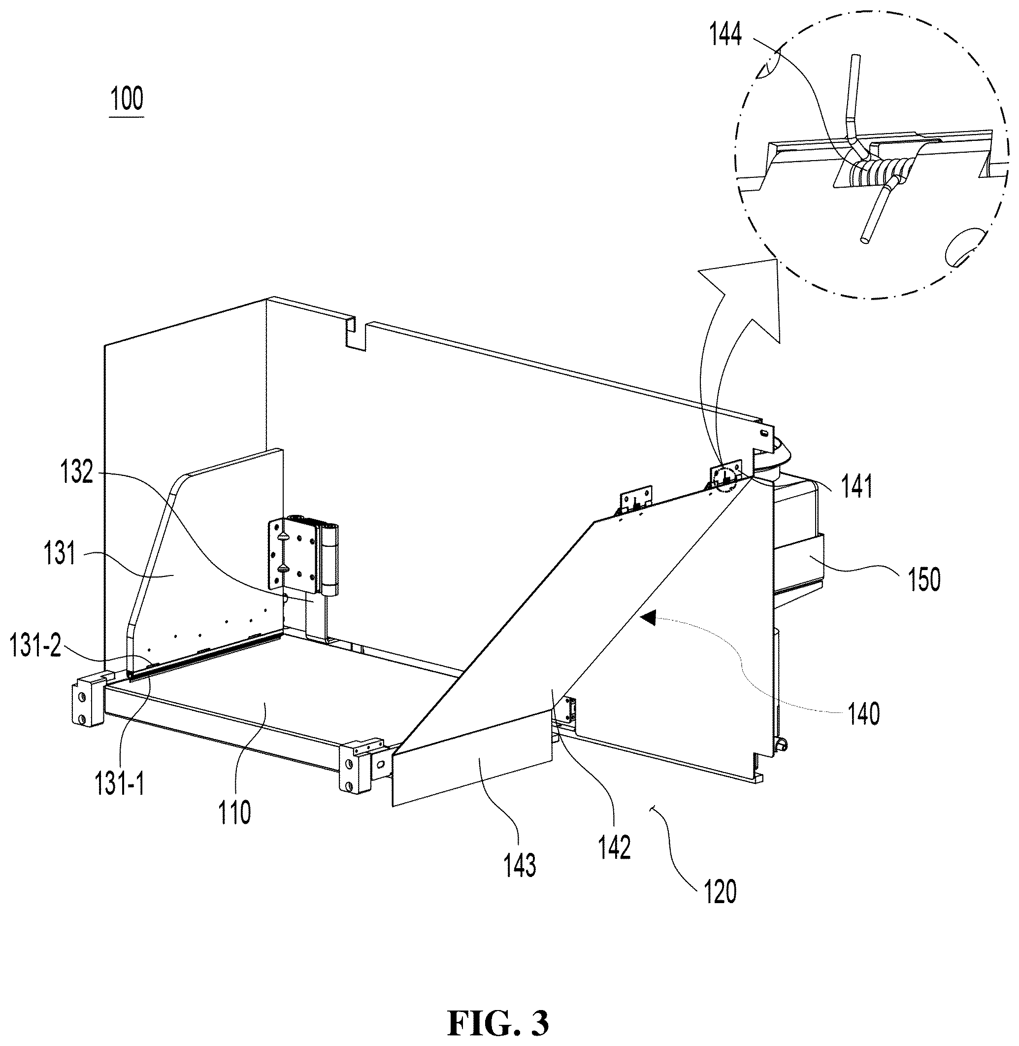 Patent US12492070 Figure 3 – Apparatus for collecting container