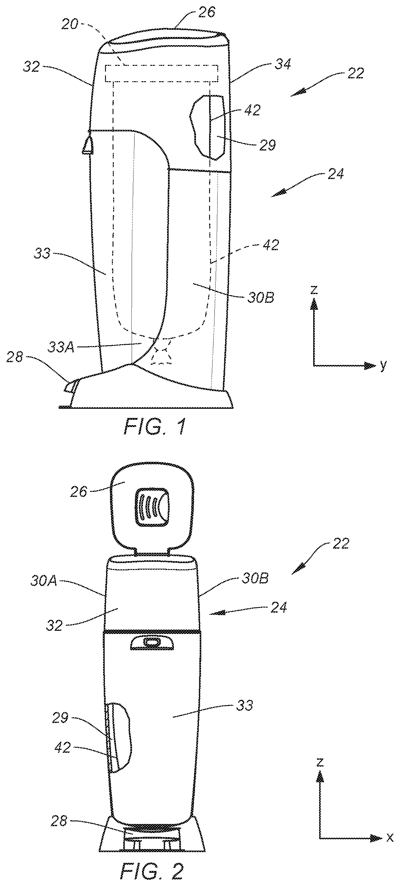 Patent US12492071 Figure 1 – Cassette with non-uniform liner cavity