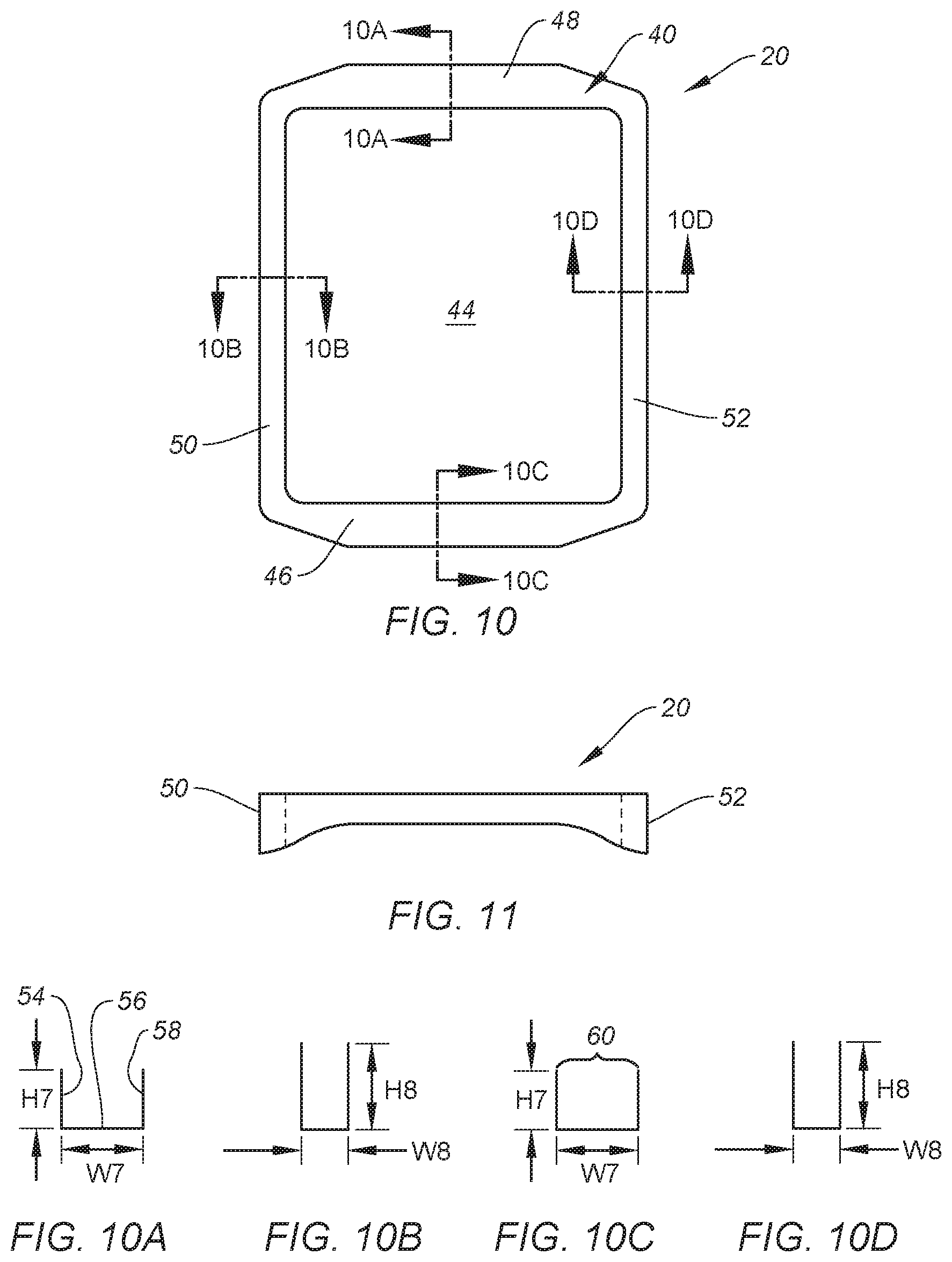 Patent US12492071 Figure 5 – Cassette with non-uniform liner cavity