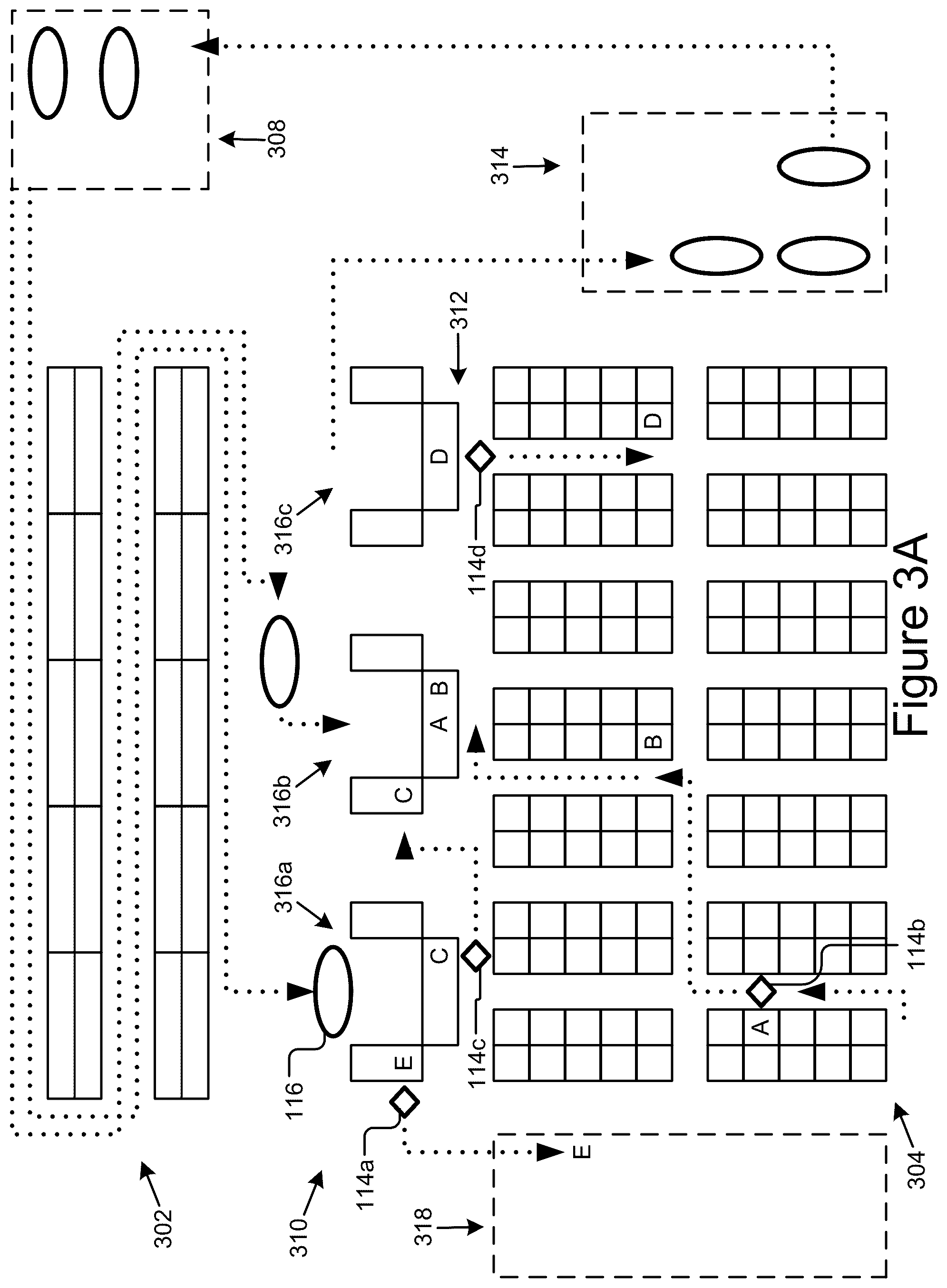 Patent US12492074 Figure 4 – Hybrid modular storage fetching system