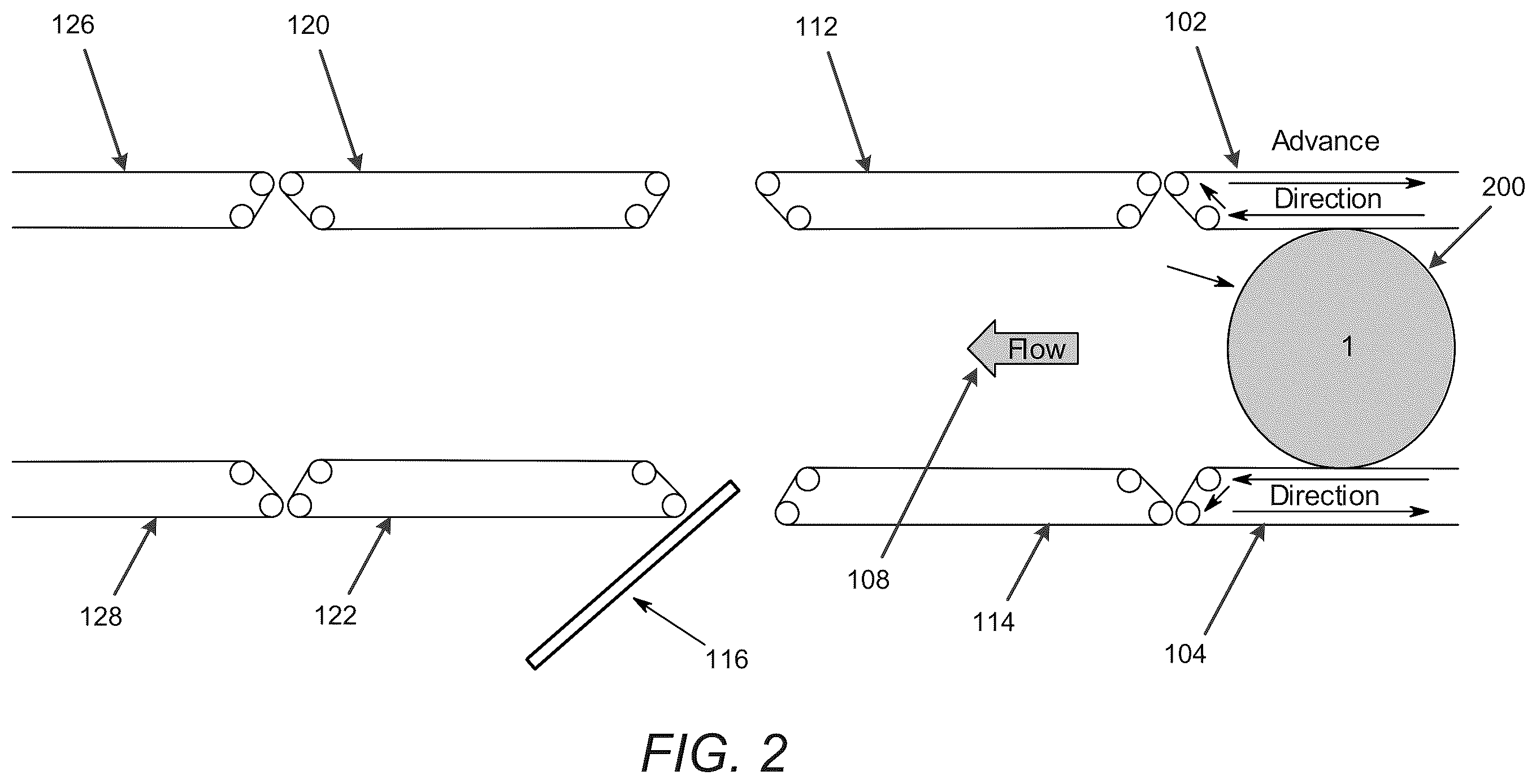 Patent US12492077 Figure 2 – System and method for variable size container handling