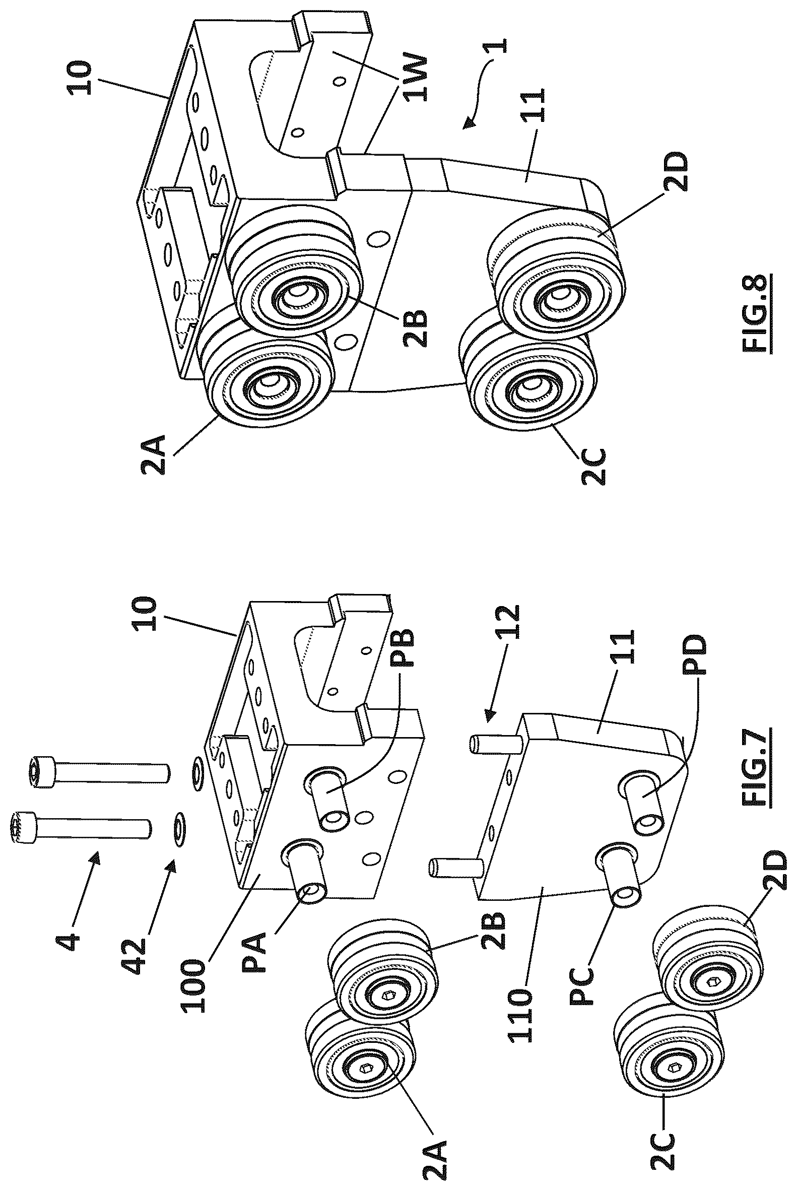 Patent US12492078 Figure 4 – Carriage for transport systems and transport system