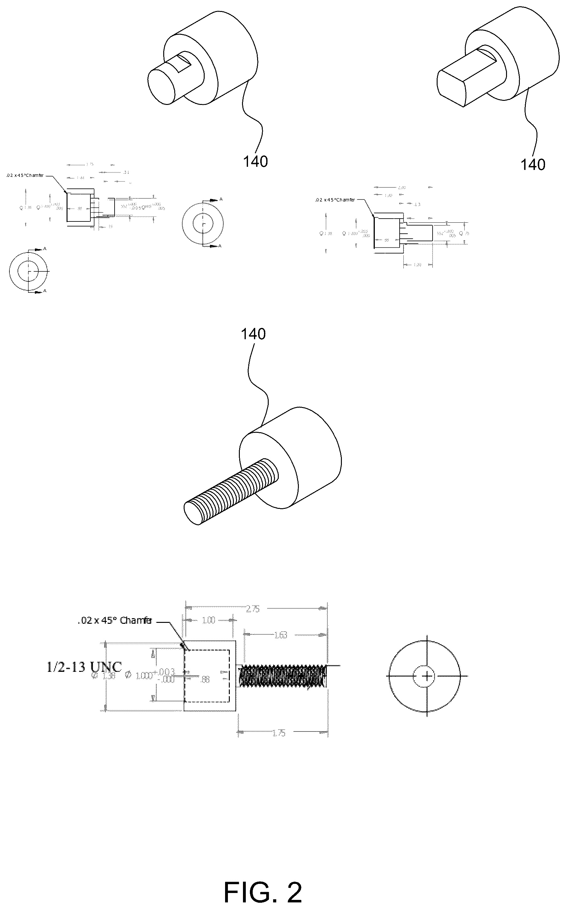 Patent US12492080 Figure 2 – Modular idler roller system with recessed and/or adaptable ends