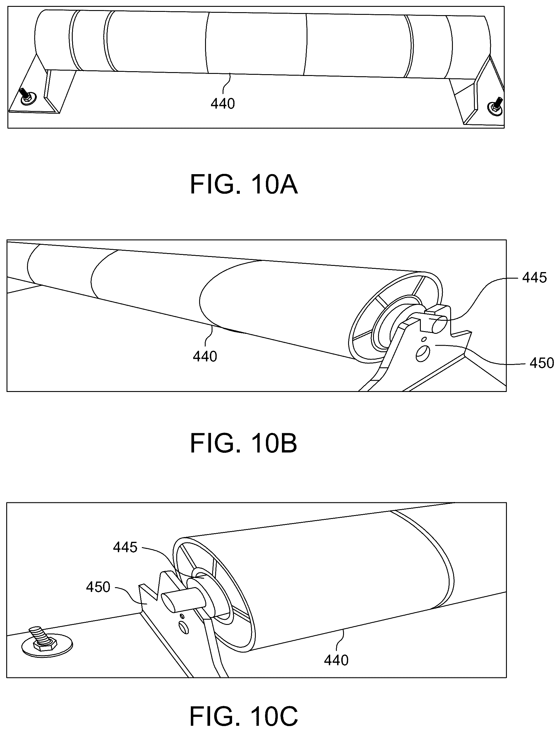 Patent US12492080 Figure 9 – Modular idler roller system with recessed and/or adaptable ends