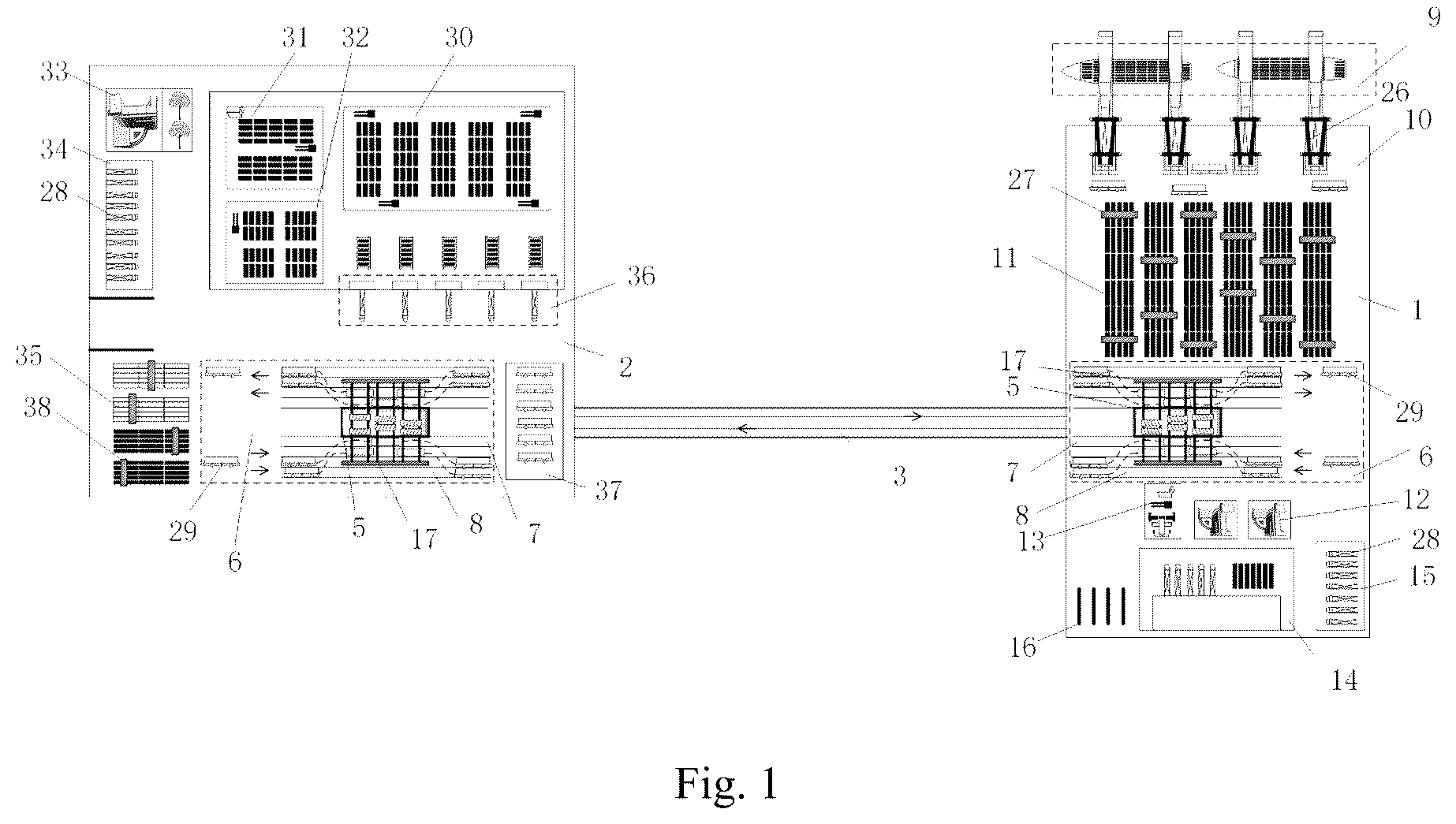 Patent US12492087 — Underground container logistics loading and unloading system based on deep underground passage — Figure 1