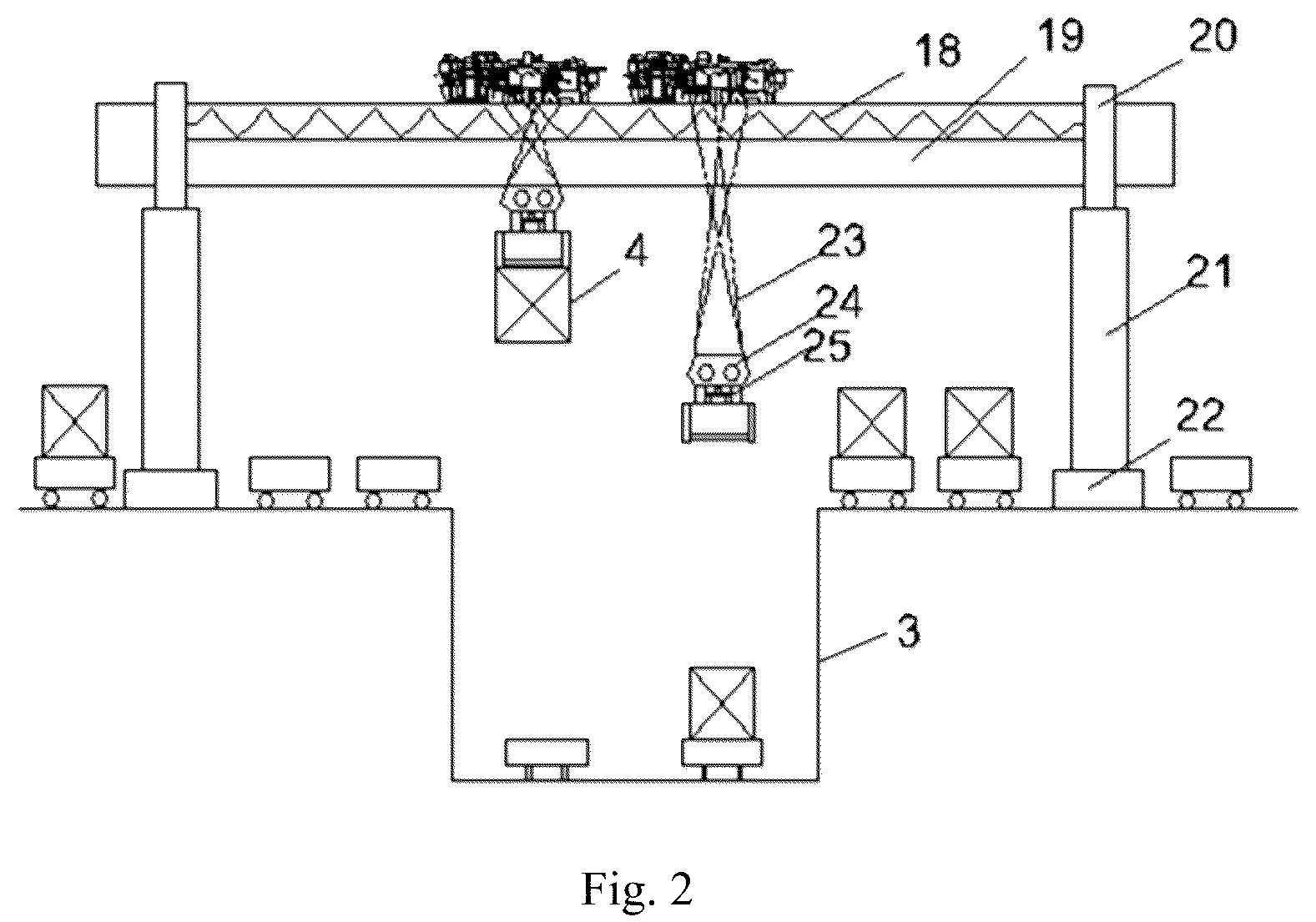 Patent US12492087 Figure 2 – Underground container logistics loading and unloading system based on deep underground passage