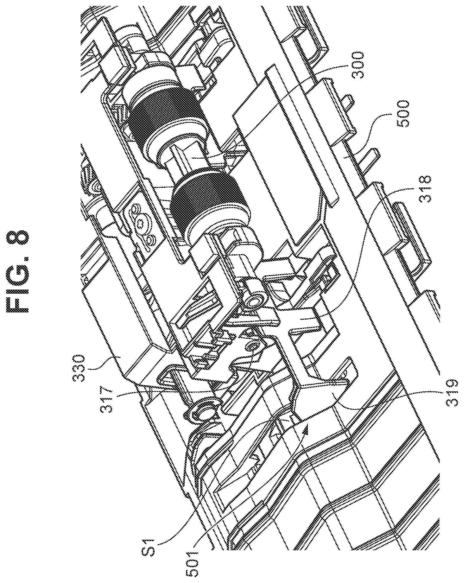 Patent US12492089 Figure 8 – Sheet conveyance apparatus, image reading apparatus including sheet conveyance apparatus, and image forming apparatus