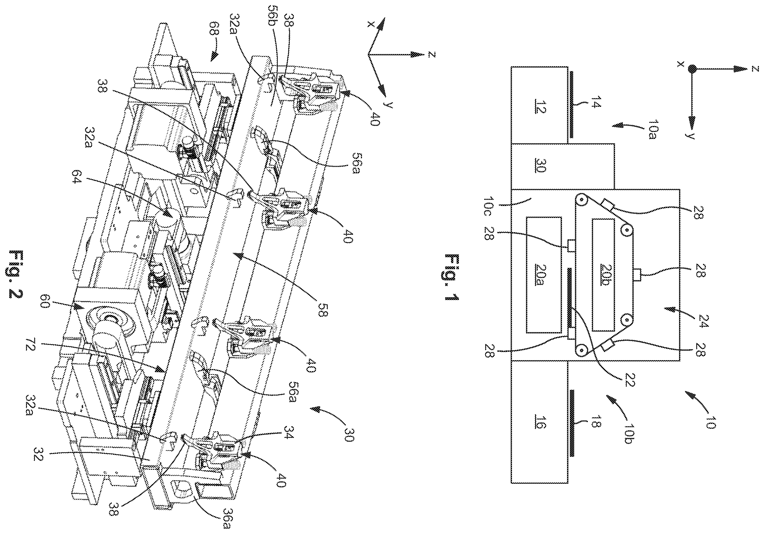 Patent US12492091 Figure 1 – Positioning assembly and sheet material processing machine