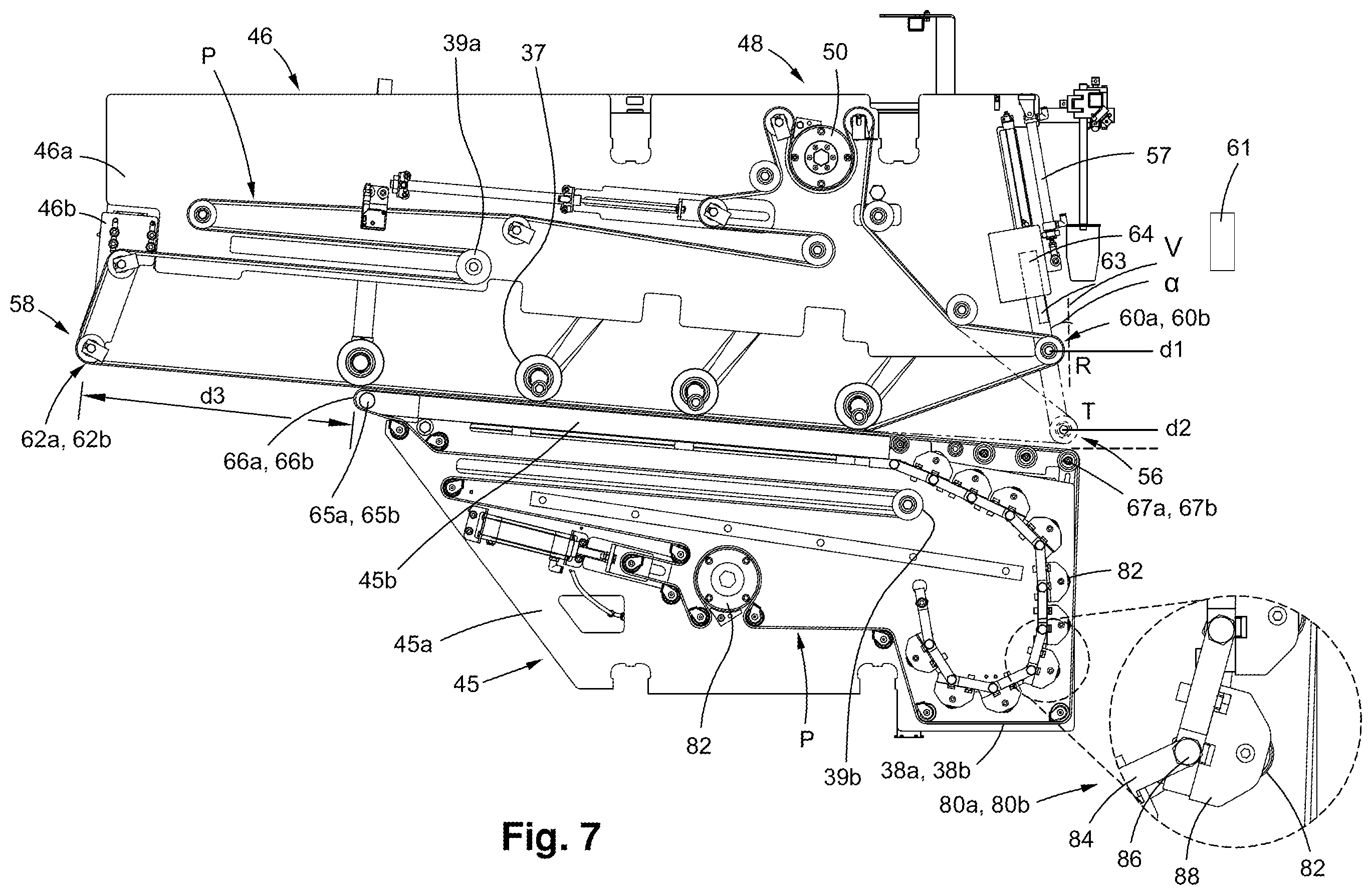 Patent US12492093 Figure 8 – Stacker module for a converting machine