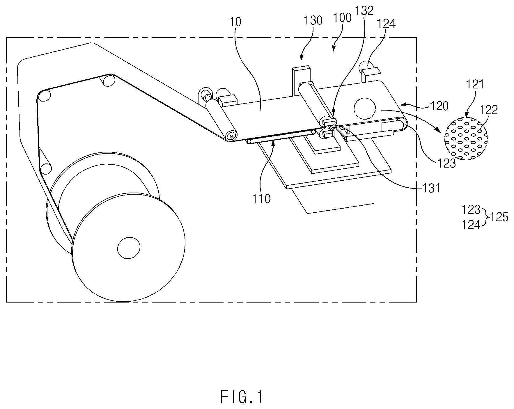 Patent US12492095 Figure 1 – Apparatus for manufacturing electrode assembly, electrode assembly manufactured therethrough, and secondary battery