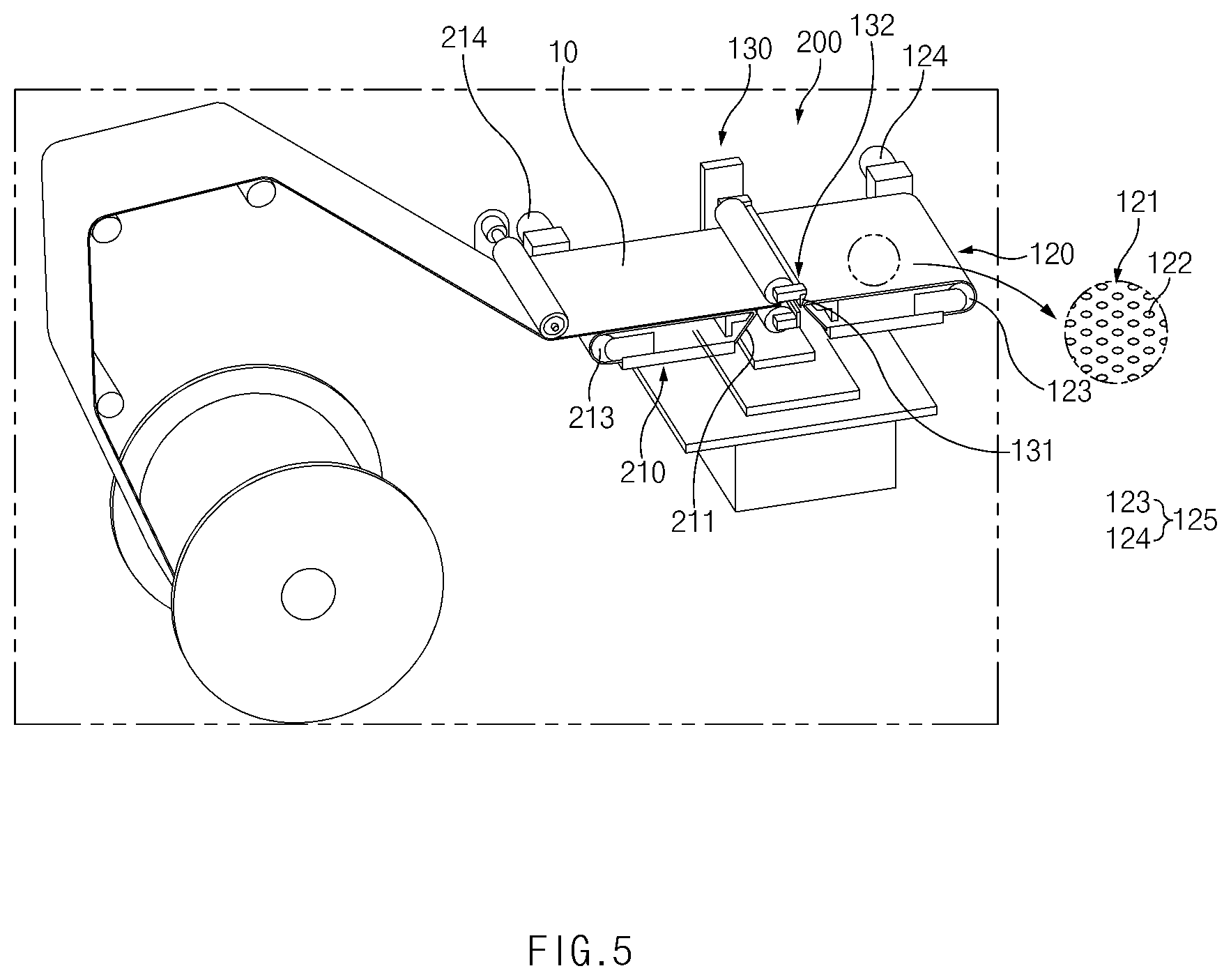 Patent US12492095 Figure 5 – Apparatus for manufacturing electrode assembly, electrode assembly manufactured therethrough, and secondary battery
