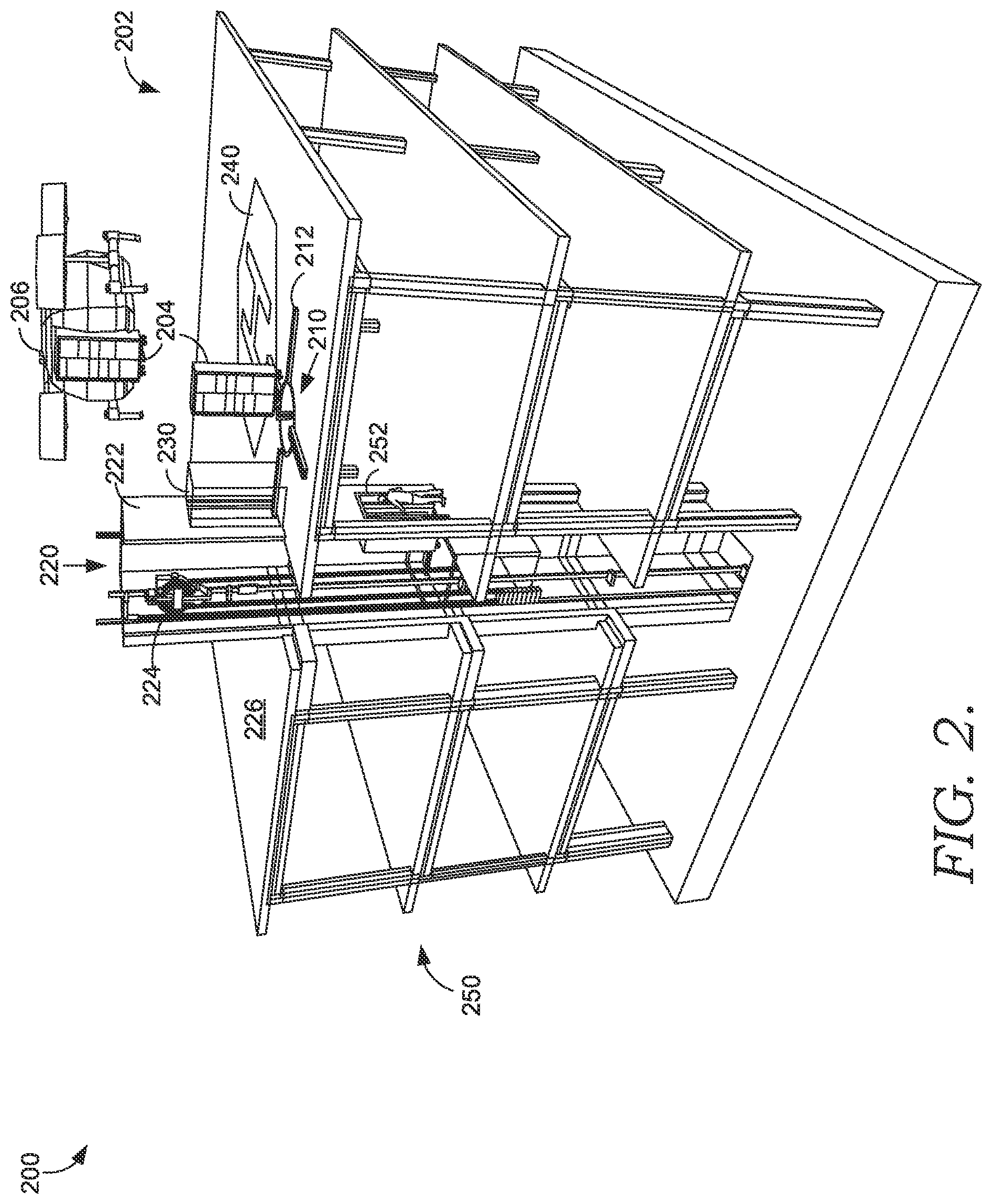 Patent US12492099 Figure 2 – Methods and systems for delivering or accepting a parcel at a rooftop via an aerial vehicle