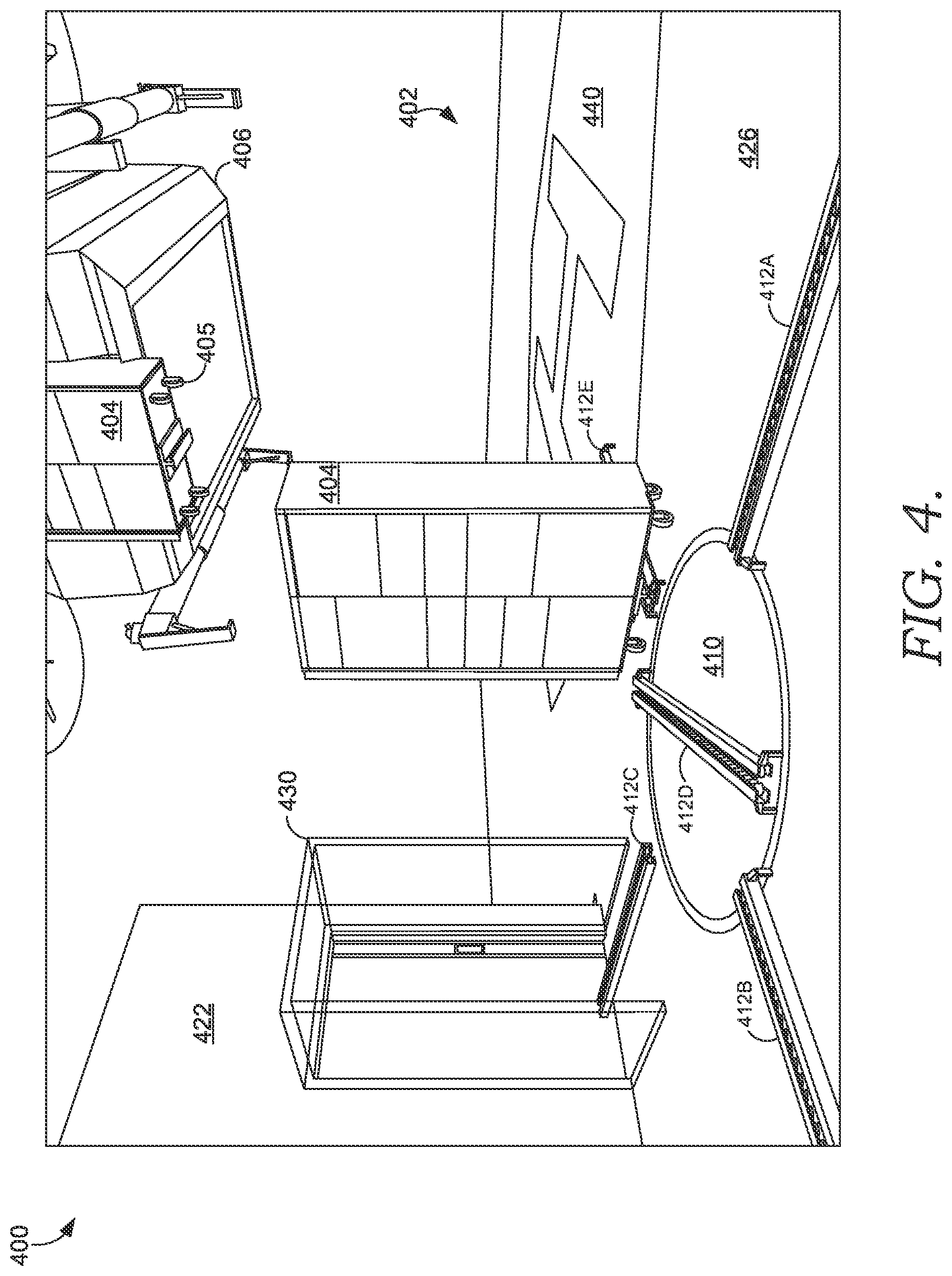 Patent US12492099 Figure 4 – Methods and systems for delivering or accepting a parcel at a rooftop via an aerial vehicle