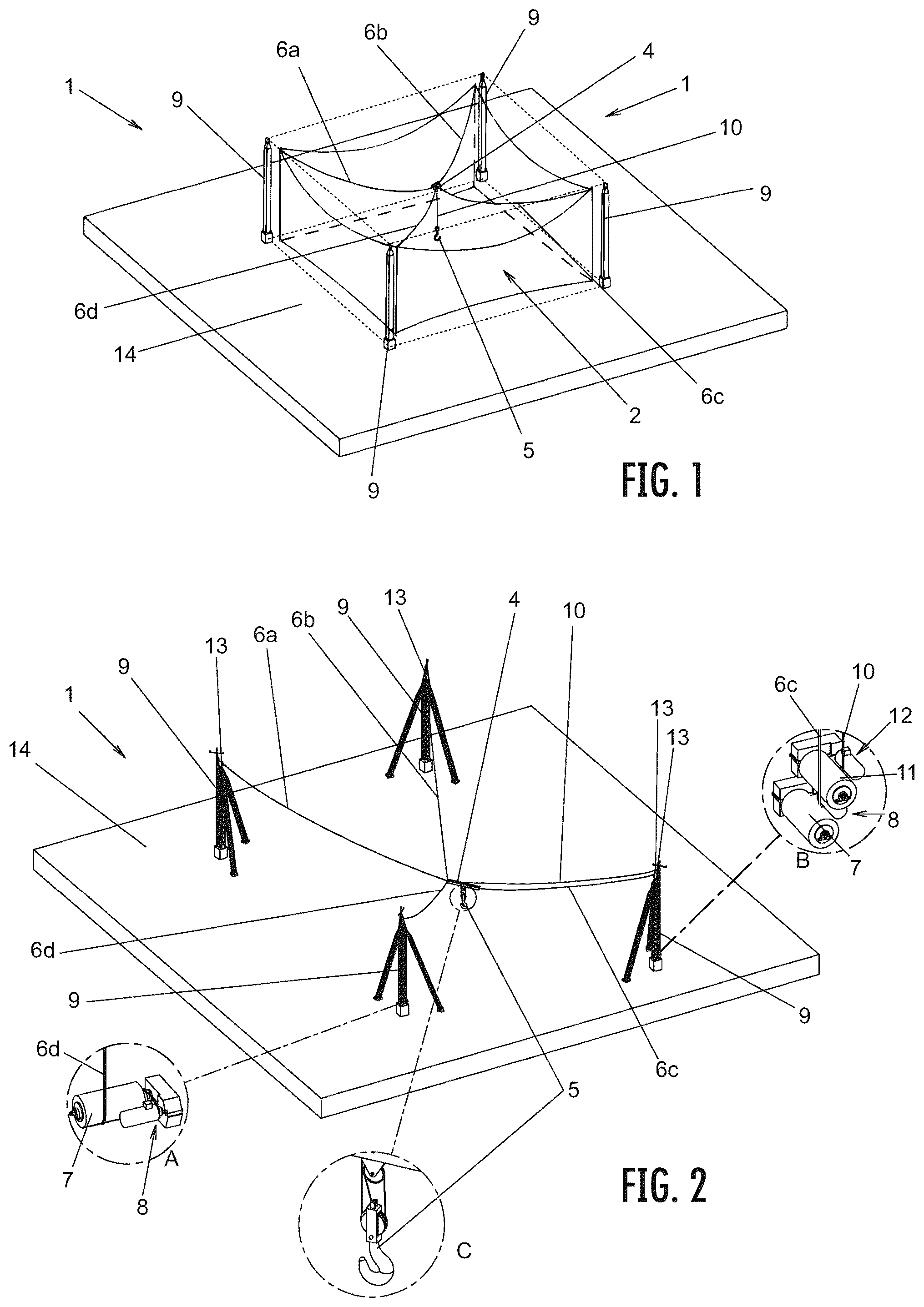 Patent US12492102 Figure 1 – Method for controlling a movement of a load in a workspace of a load transport device