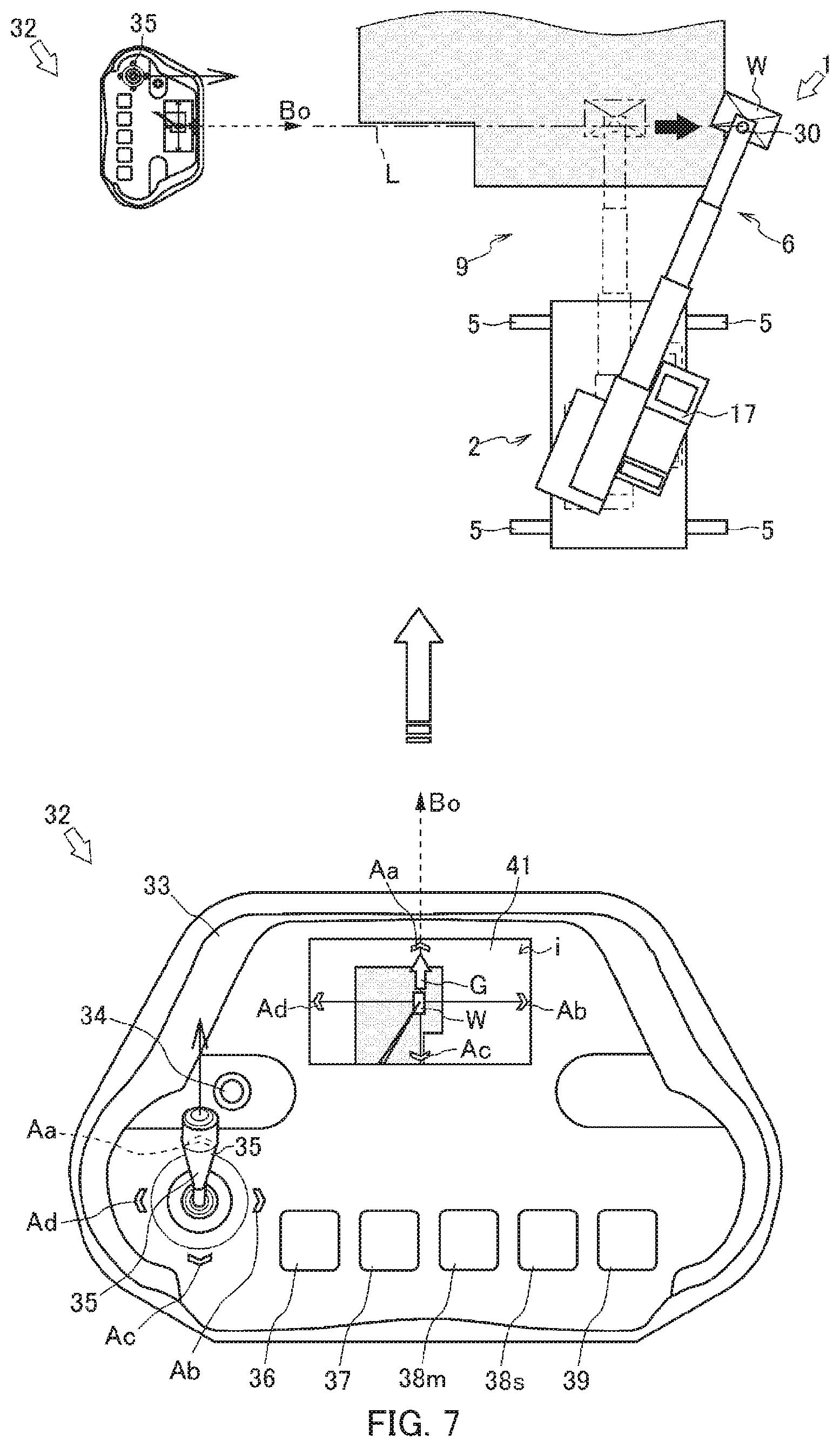 Patent US12492103 Figure 7 – Remote operation terminal and mobile crane comprising remote operation terminal
