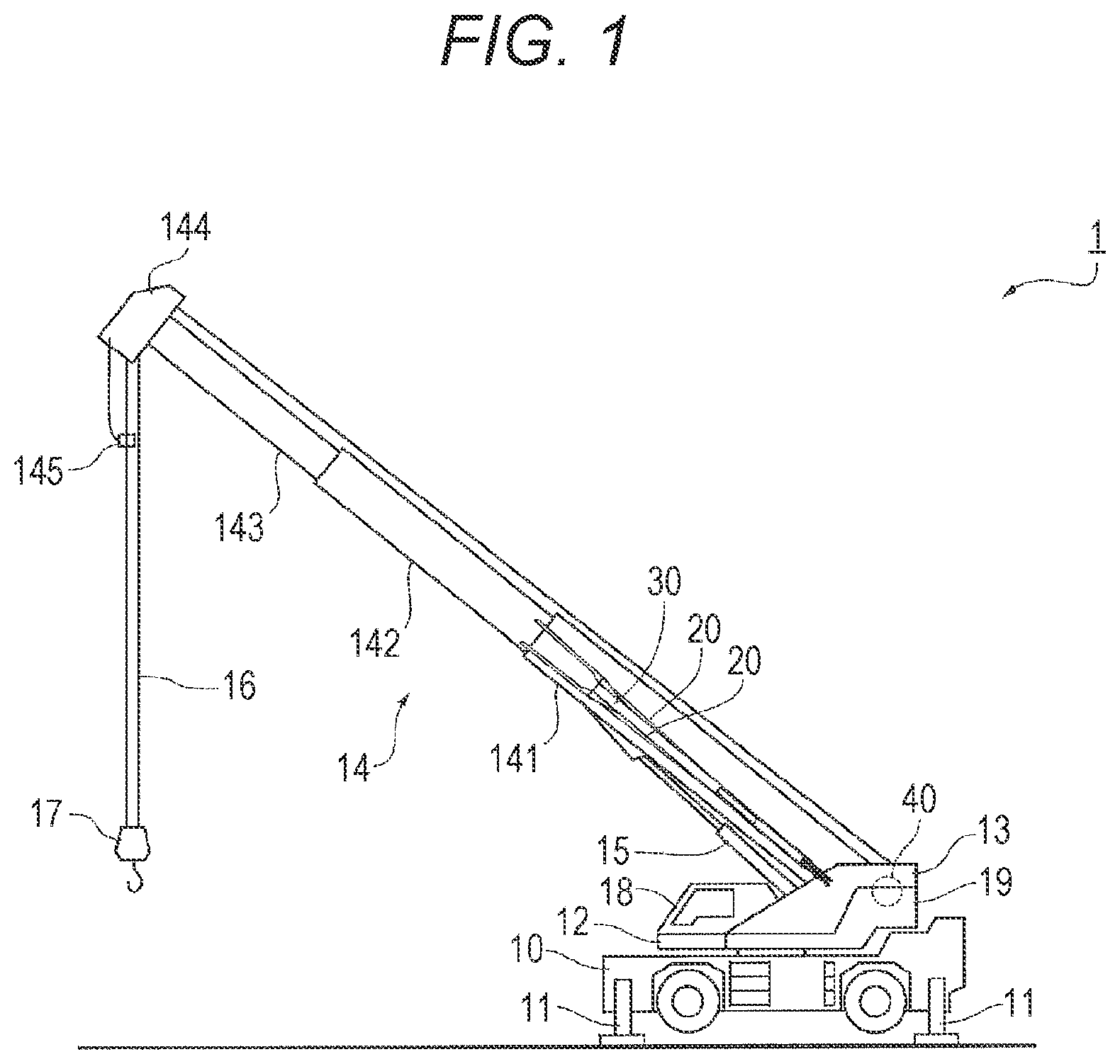 Patent US12492104 Figure 1 – Estimation apparatus and crane