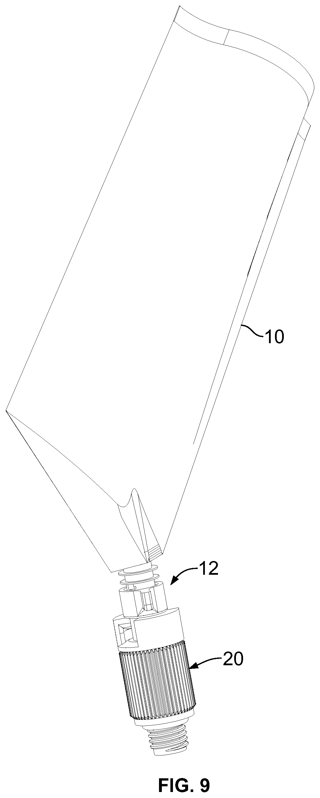 Patent US12492115 Figure 8 – Fluid filling system
