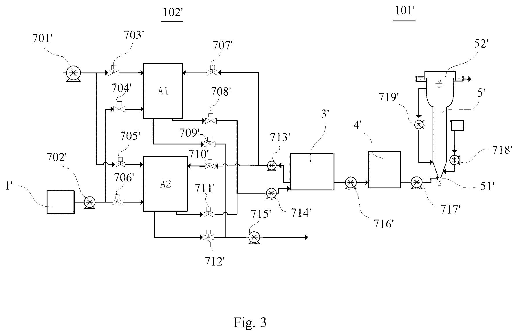 Patent US12492139 Figure 2 – Process for enriching phosphorus and recovering blue iron ore by using biofilm method