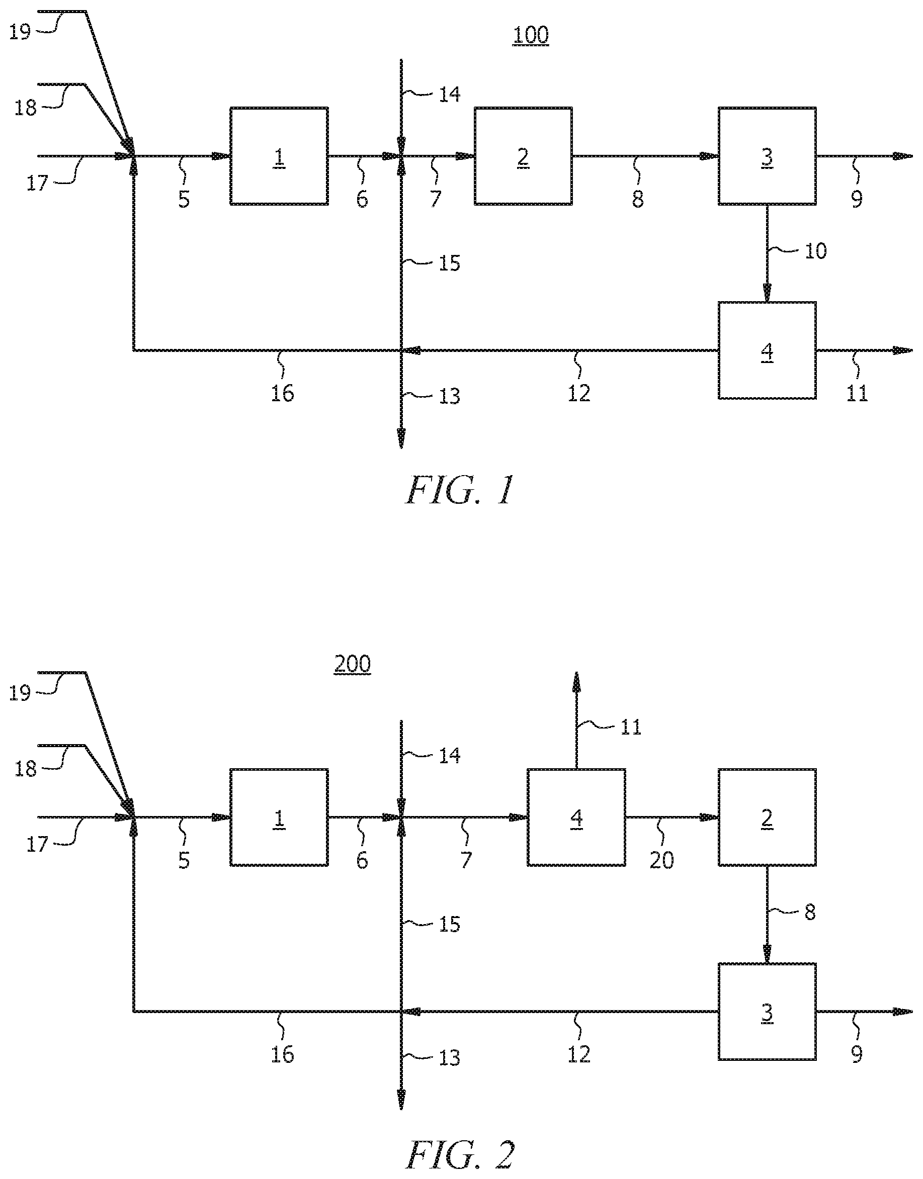 Patent US12492175 Figure 1 – Process for producing ethylene oxide from ethane by oxidative dehydrogenation and epoxidation using a recycle reactor design