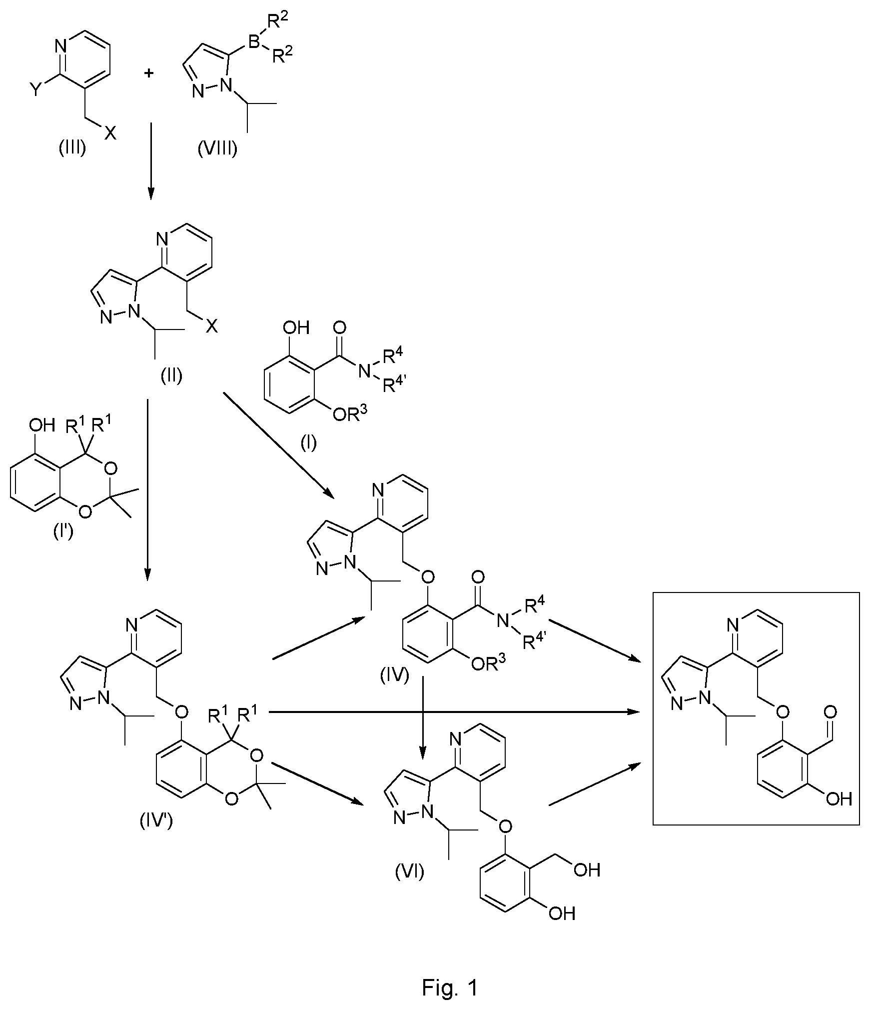 Patent US12492180 — Process and intermediates for the preparation of Voxelotor — Figure 1