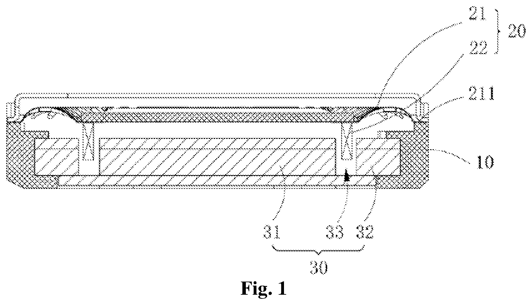 Patent US12492301 Figure 1 – Diaphragm and sound generating device