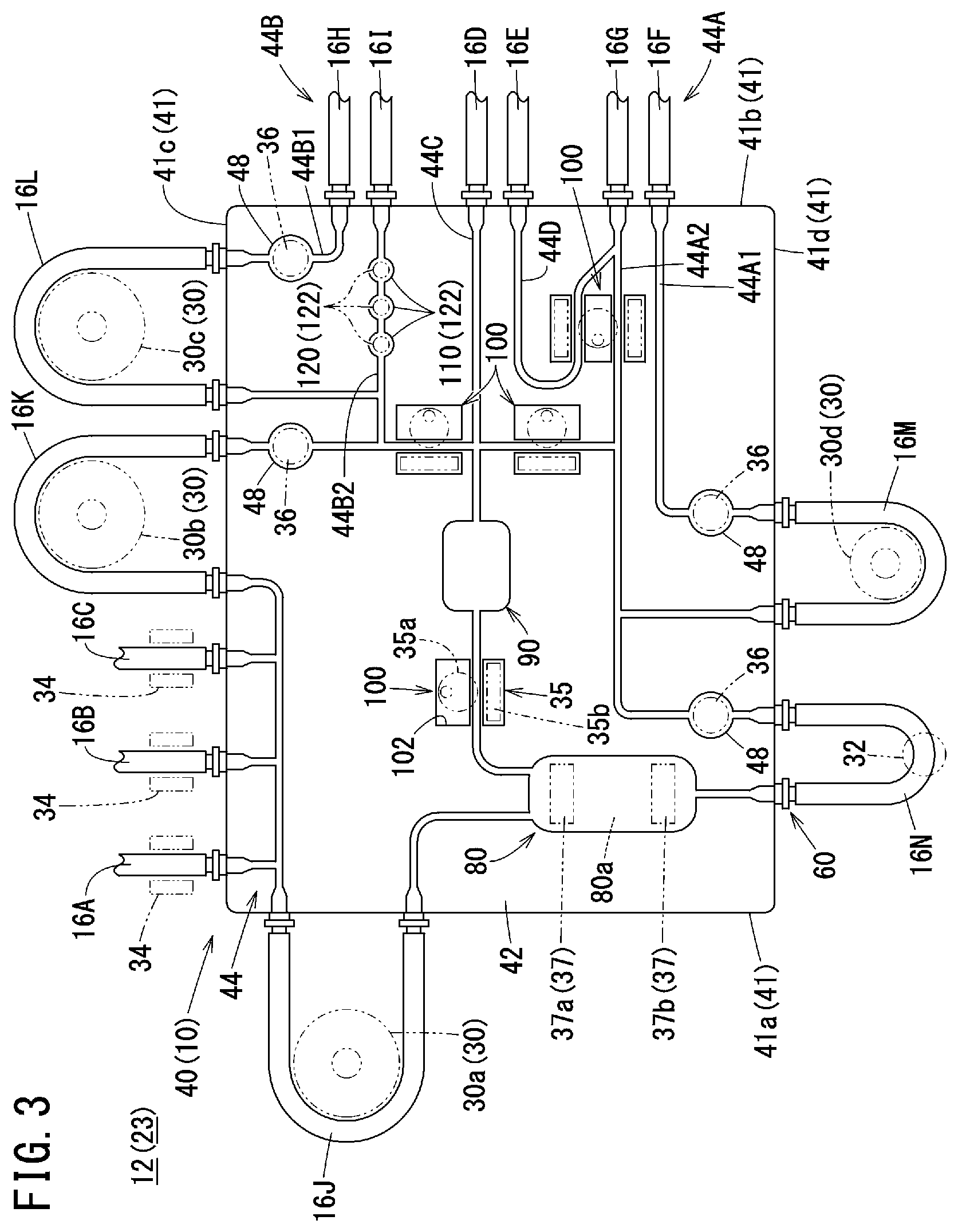 Patent US12492366 Figure 3 – Biological component treatment system, biological component treatment device, and cell culturing method