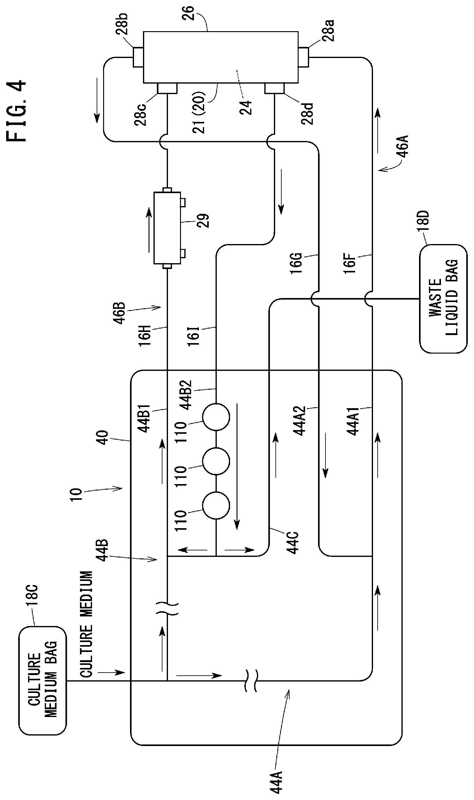 Patent US12492366 Figure 4 – Biological component treatment system, biological component treatment device, and cell culturing method