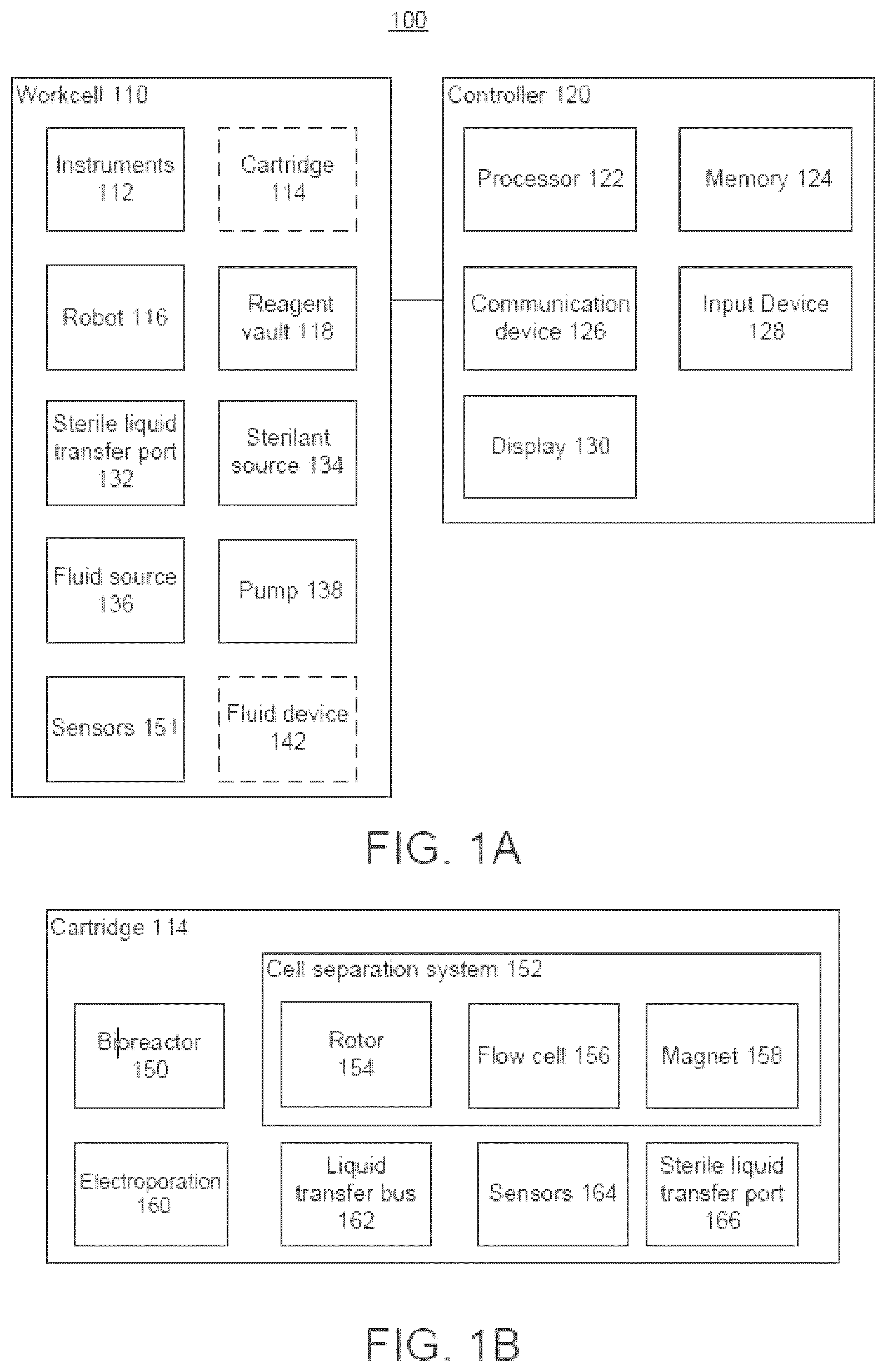 Patent US12492368 Figure 1 – Monitoring air pressure within a cell processing system