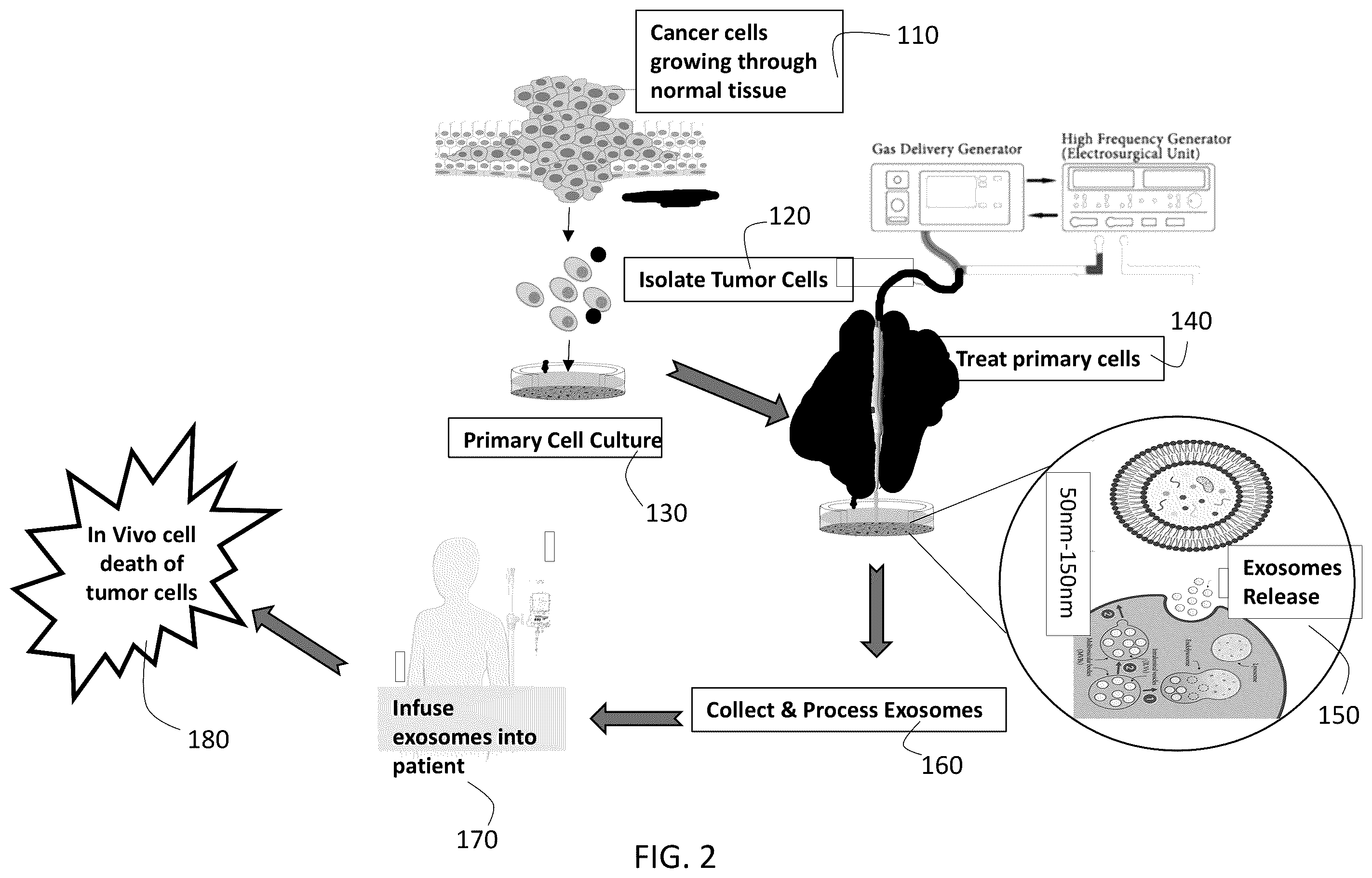 Patent US12492381 Figure 2 – Method for cold atmospheric plasma exosome therapy