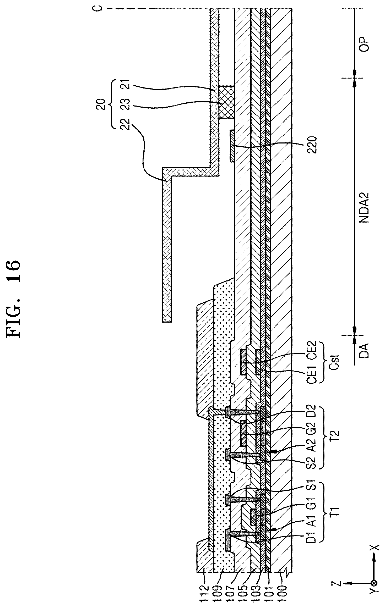 Patent US12492462 Figure 16 – Method of making a display apparatus using a selective mask structure