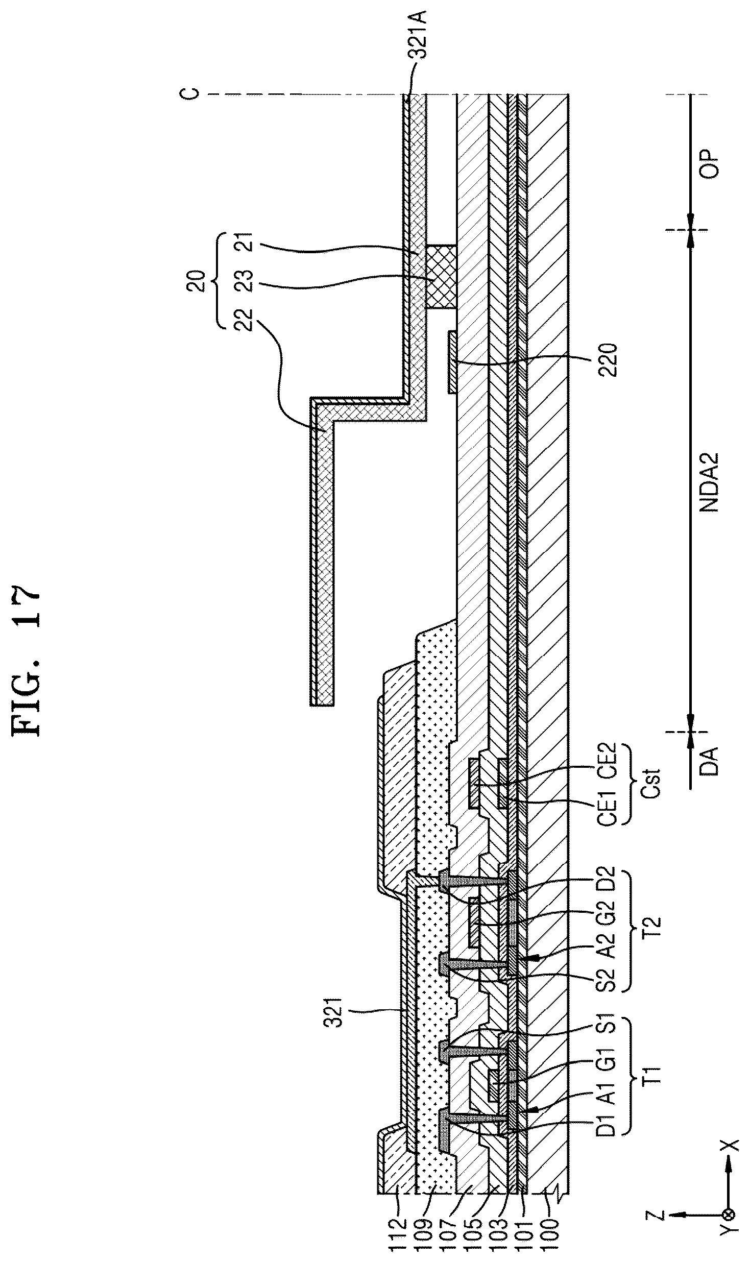 Patent US12492462 Figure 17 – Method of making a display apparatus using a selective mask structure