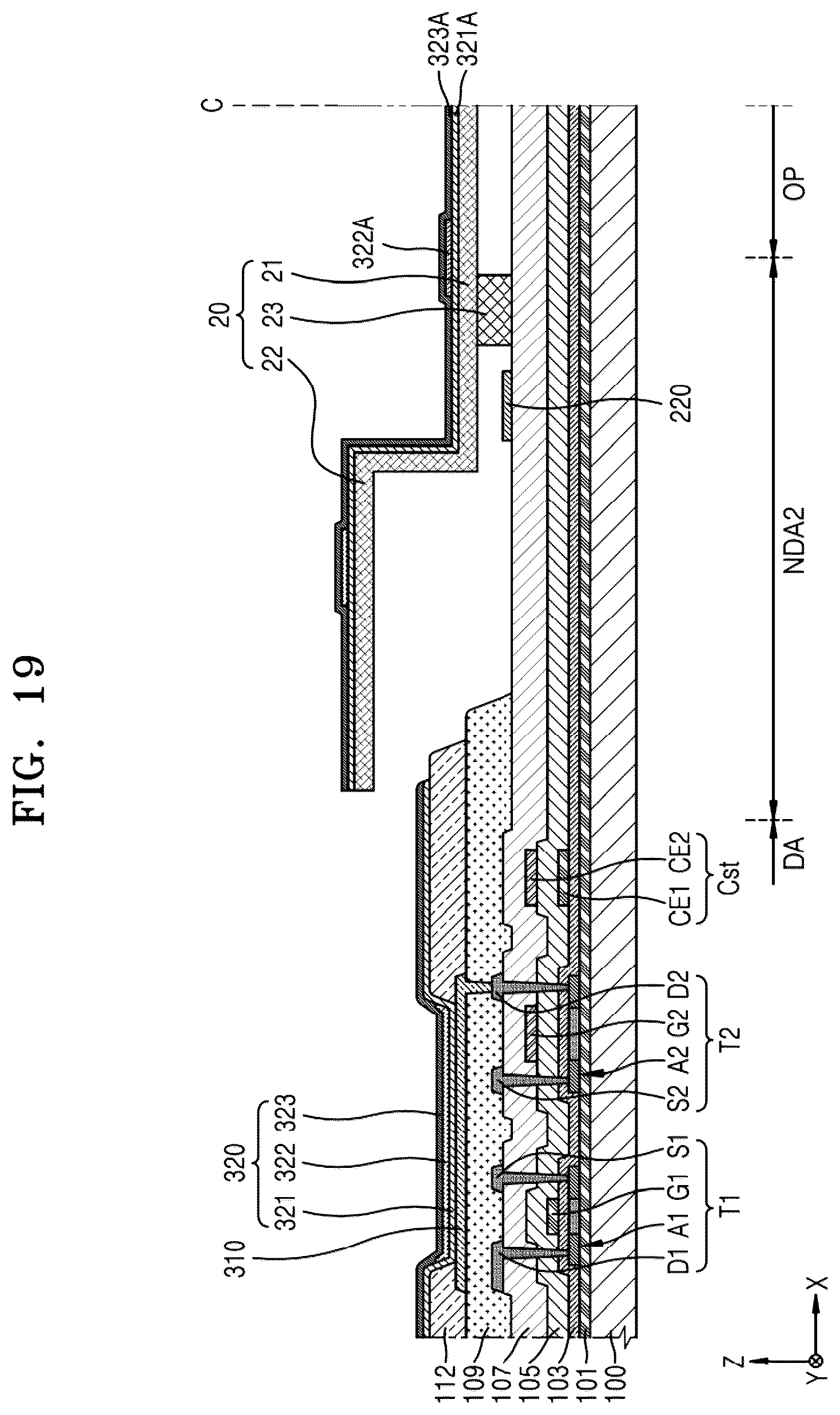 Patent US12492462 Figure 19 – Method of making a display apparatus using a selective mask structure