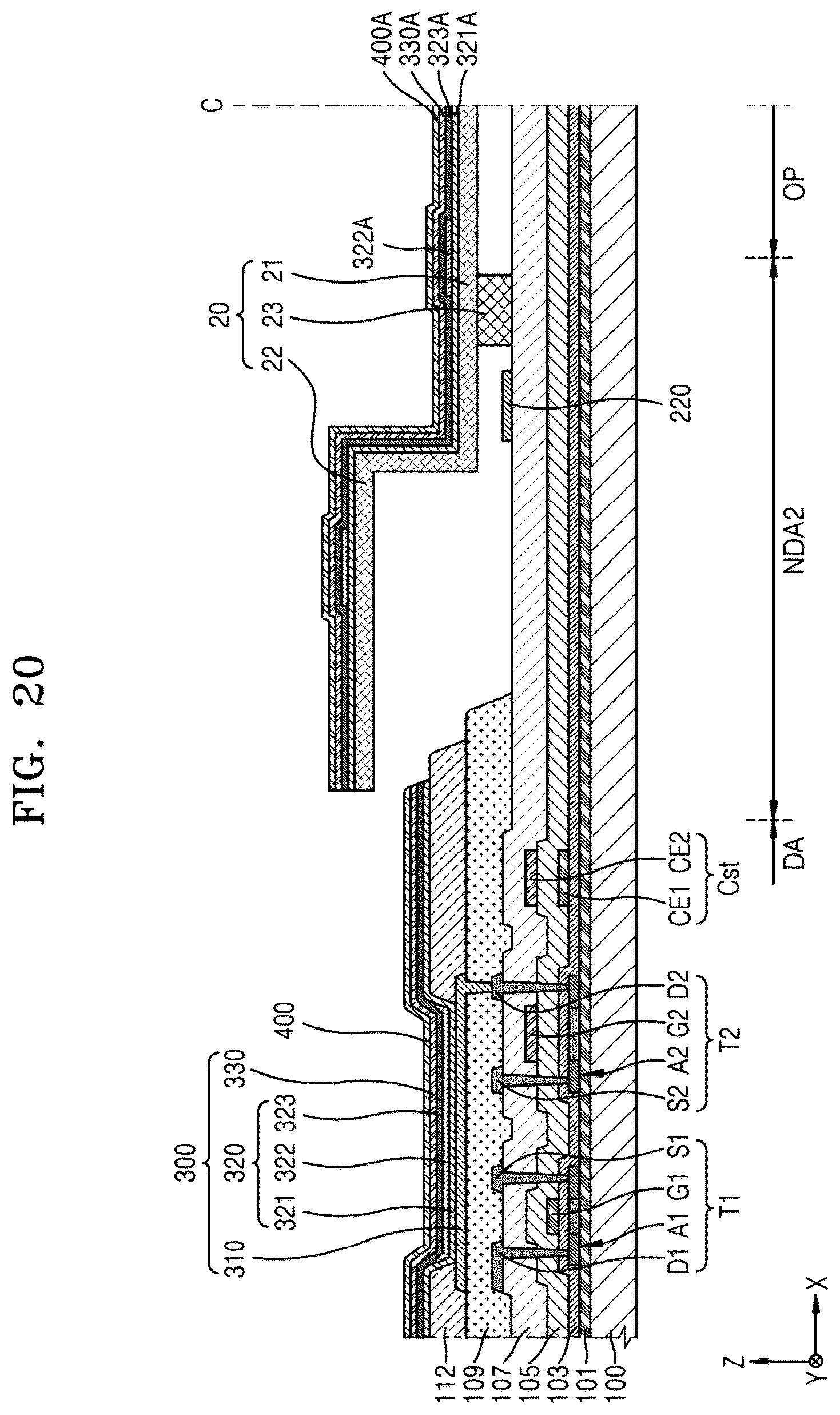 Patent US12492462 Figure 20 – Method of making a display apparatus using a selective mask structure