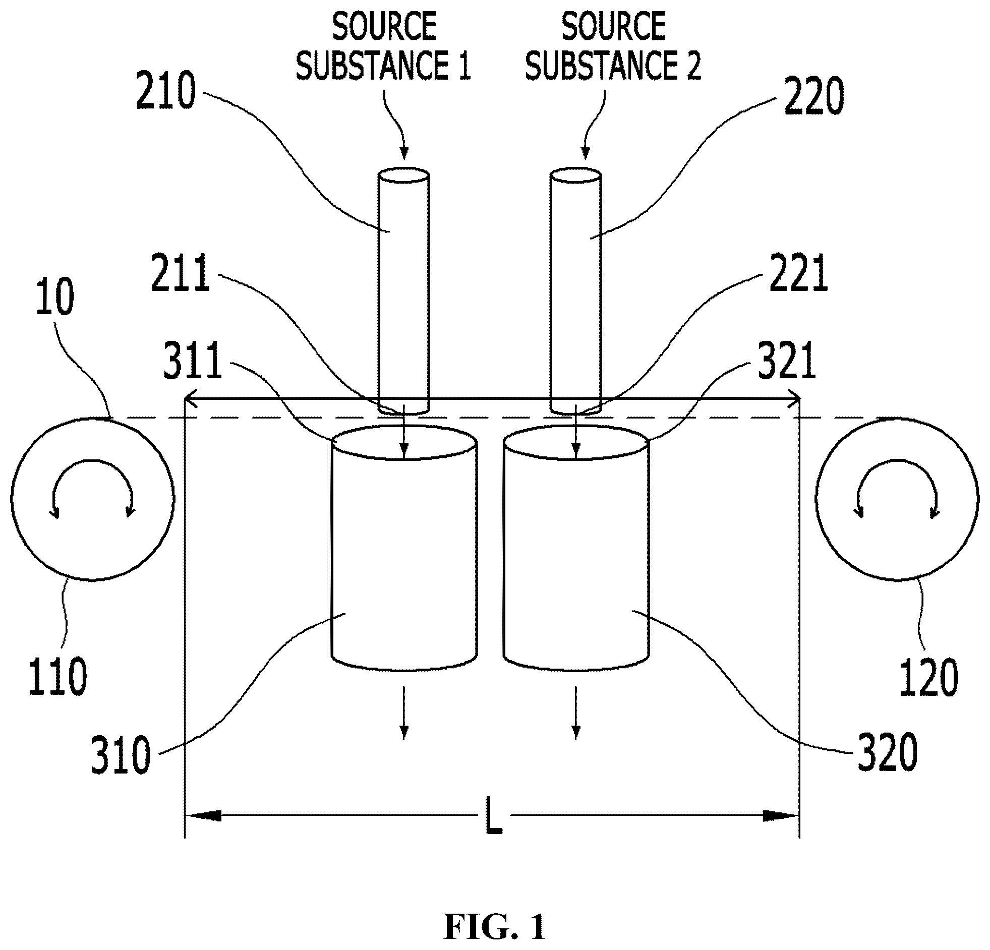 Patent US12492473 — Roll to roll atomic layer deposition apparatus — Figure 1