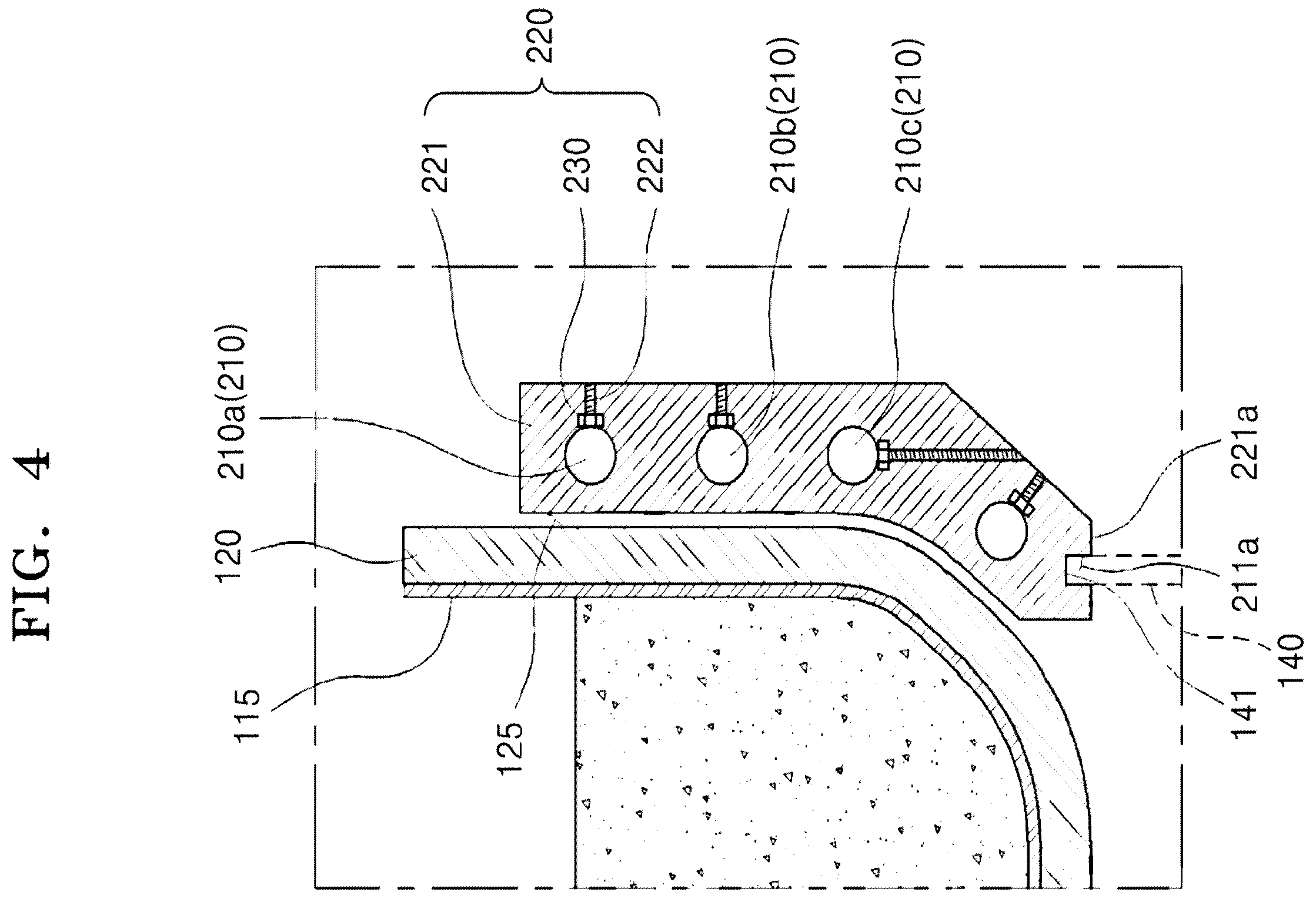 Patent US12492486 Figure 4 – Ingot growing apparatus comprising heater and method for manufacturing heater for ingot growing apparatus