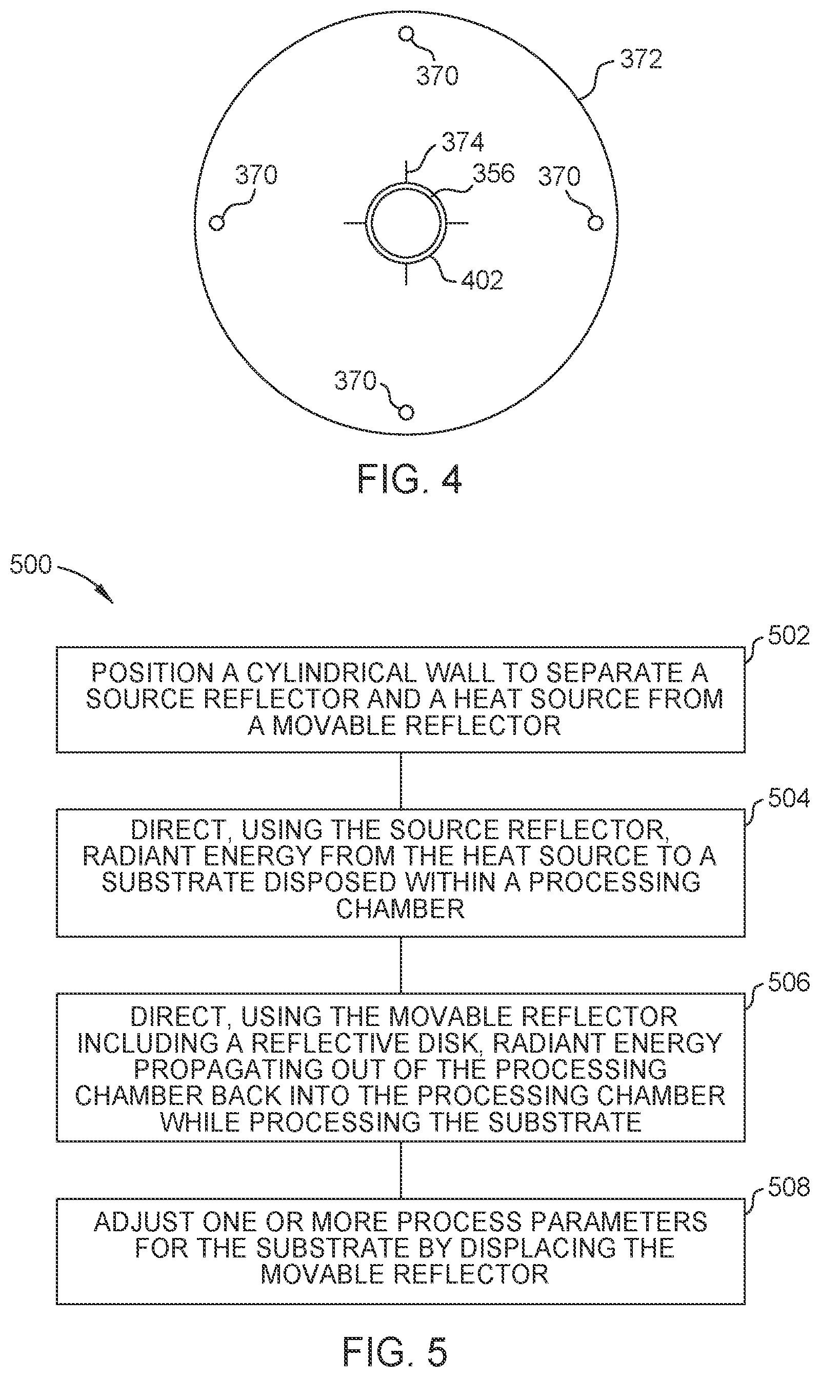 Patent US12492487 Figure 6 – Movable central reflectors of semiconductor processing equipment, and related systems and methods