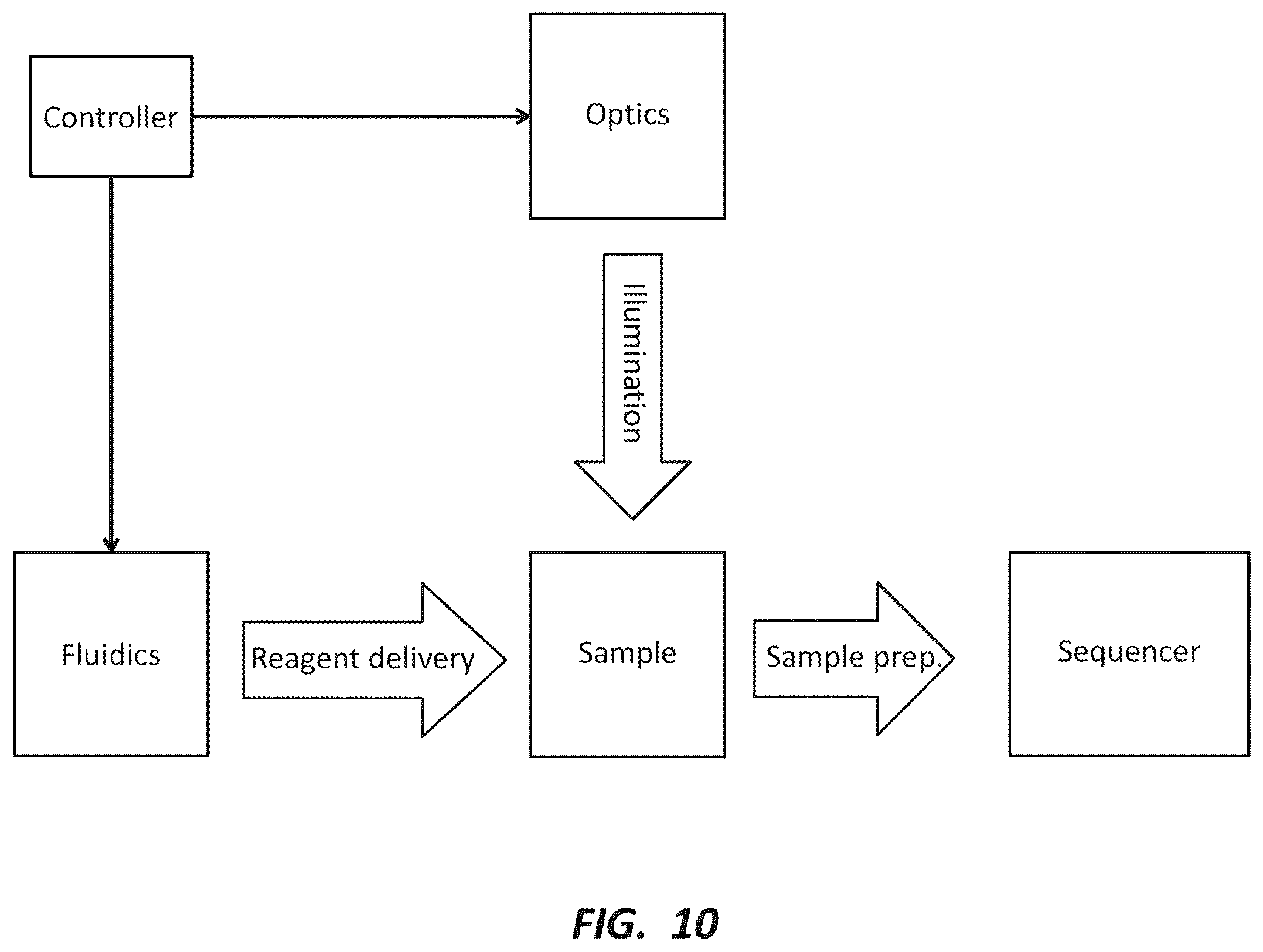 Patent US12492491 Figure 10 – Combinatorial photo-controlled spatial sequencing and labeling